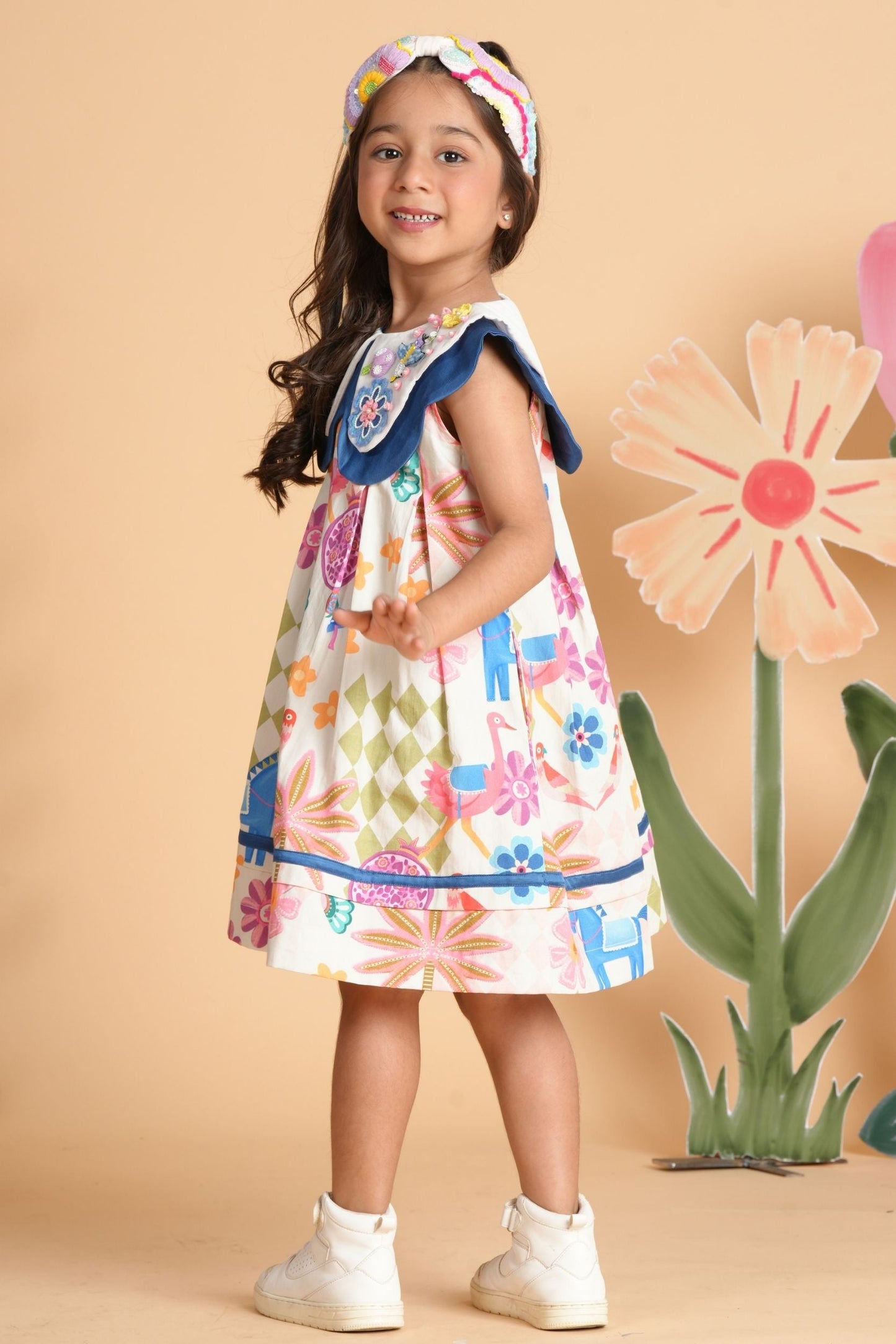 Pony Princess Collared Embellished Dress