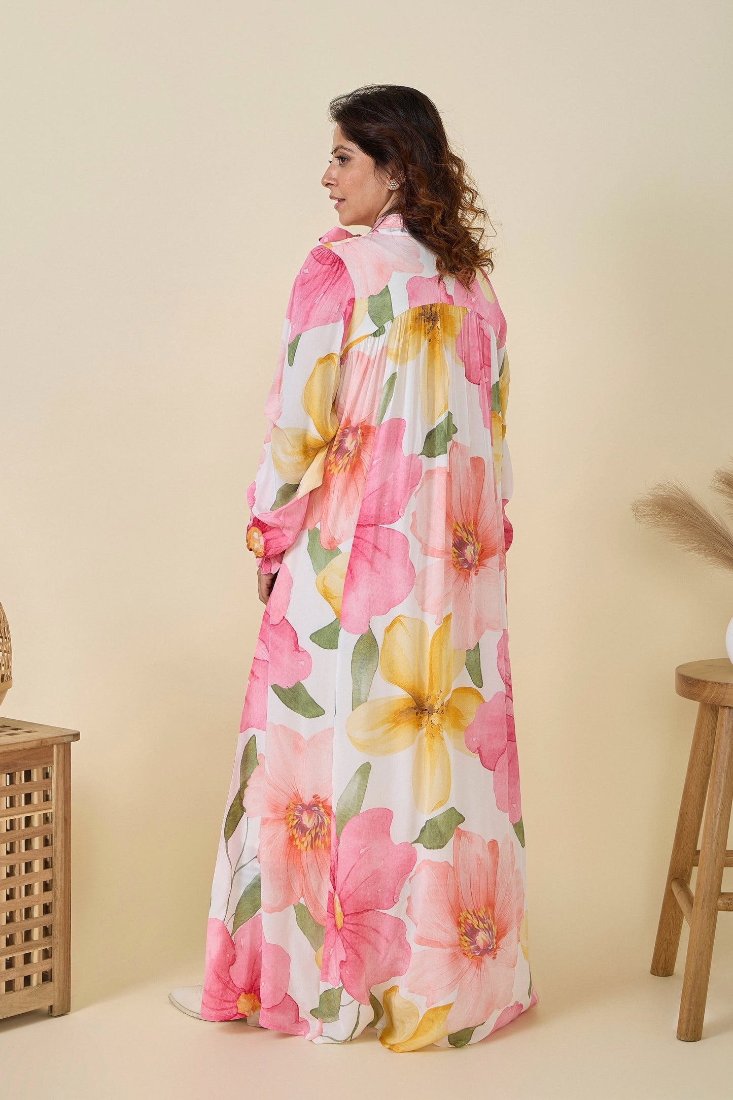 Blooming Meadow Printed Ladies Long Dress