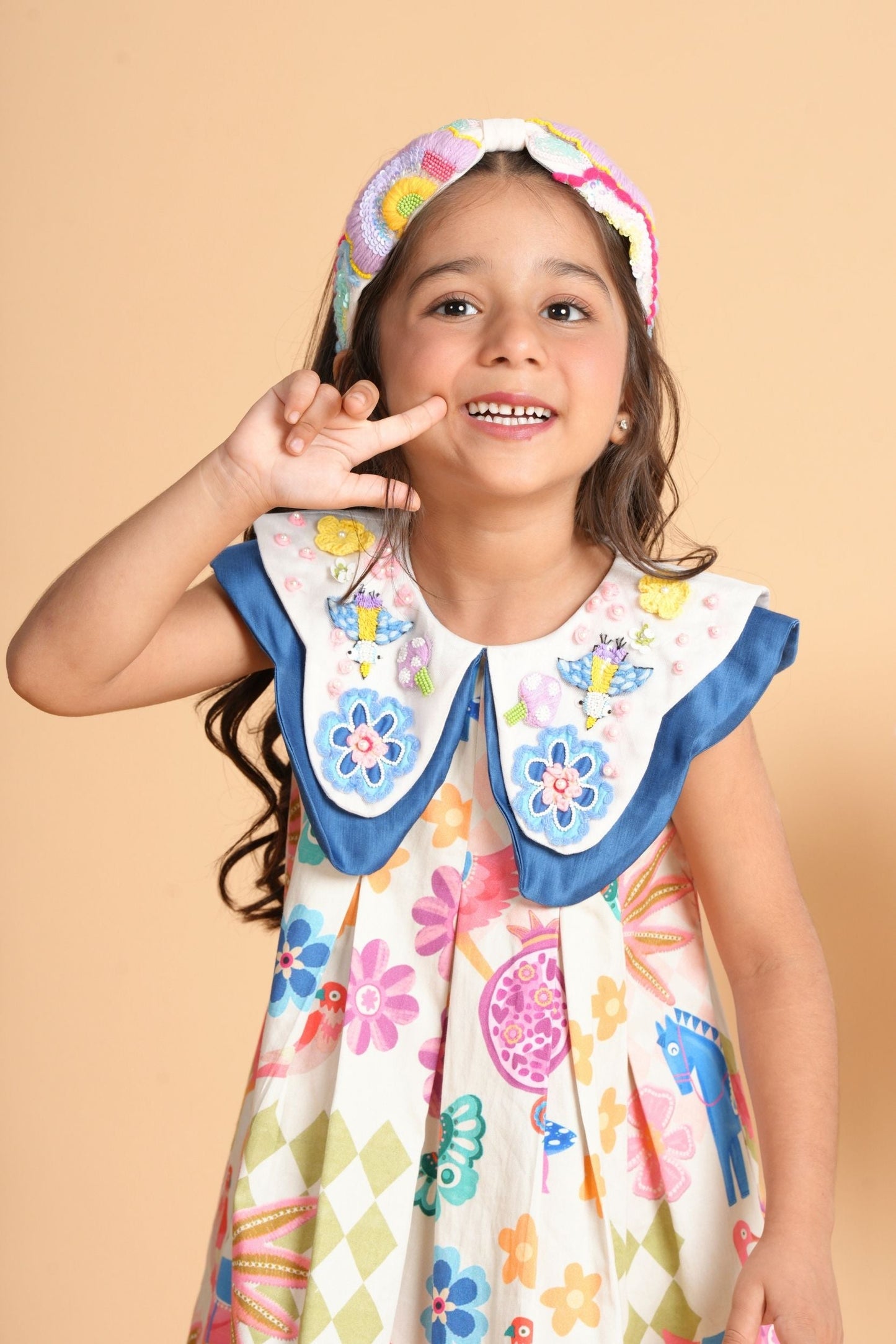 Pony Princess Collared Embellished Dress