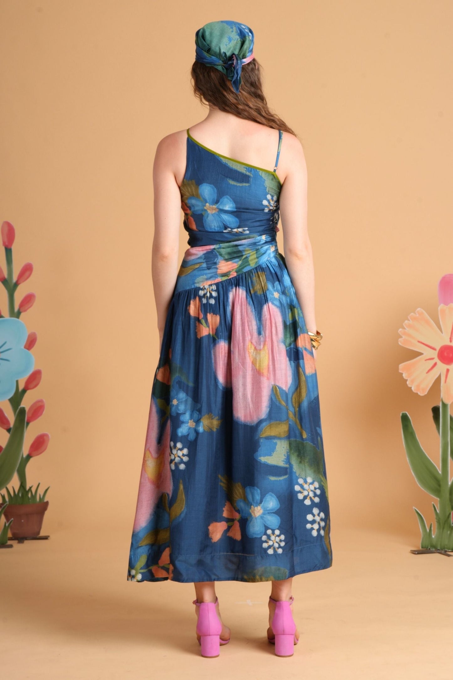 Iris Bloom Bird Dress & Skirt Cord Twinning Set