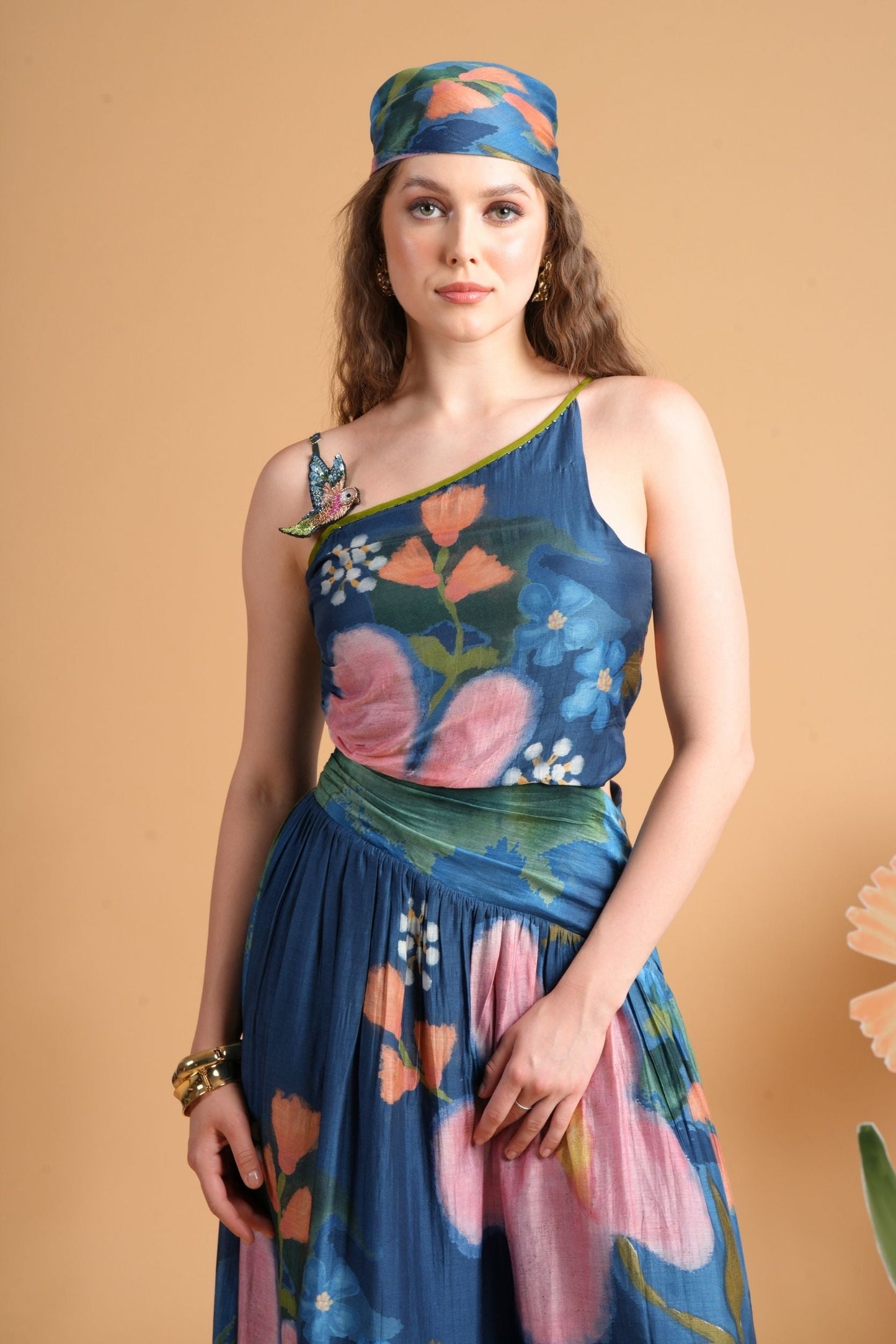 Iris Bloom Bird Dress & Skirt Cord Twinning Set