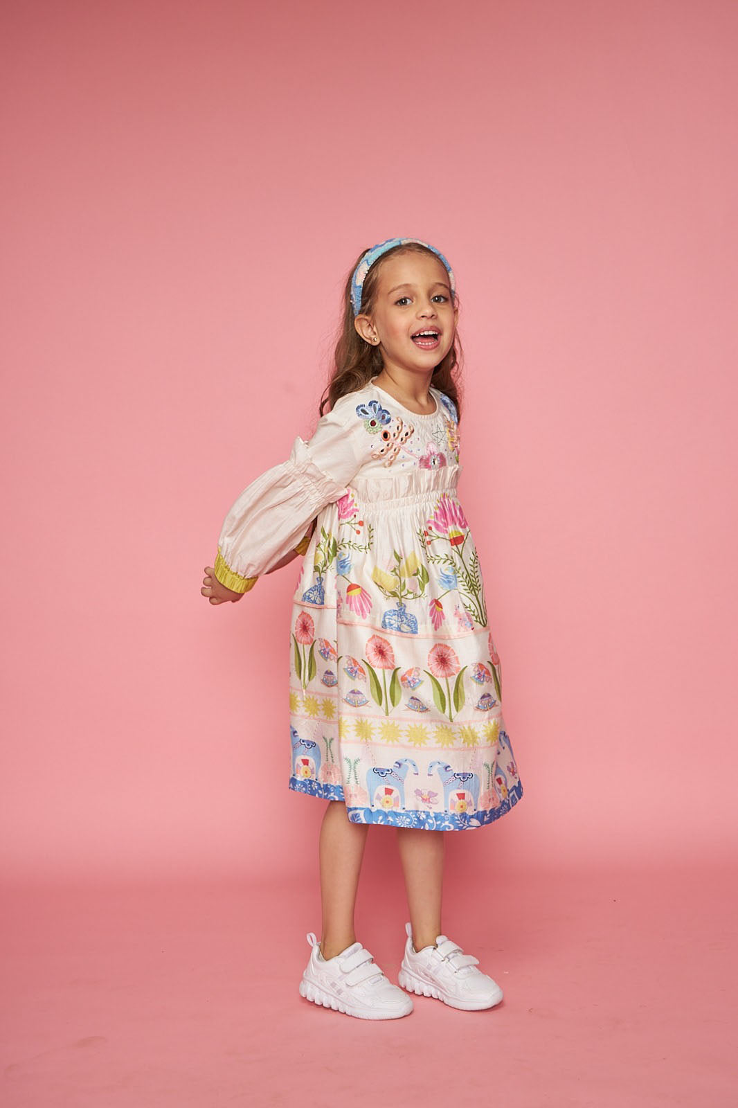 Dala Frill Blooma Kids Hand Embellished Dress - Joey & Pooh