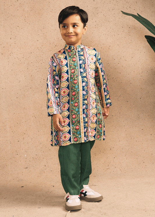 Melanie Stripe Boys Kurta Set (Set of 2 pcs)