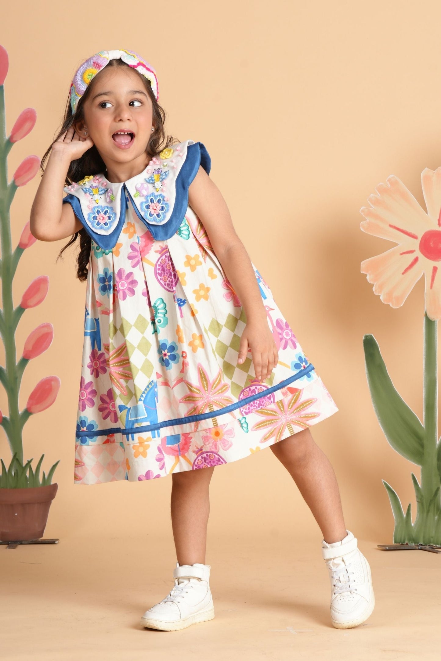 Pony Princess Collared Embellished Dress