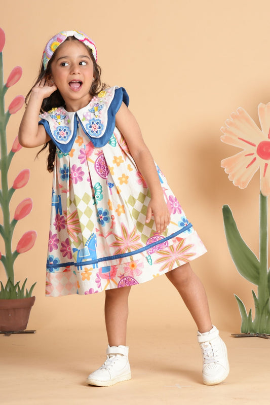 Pony Princess Collared Embellished Dress