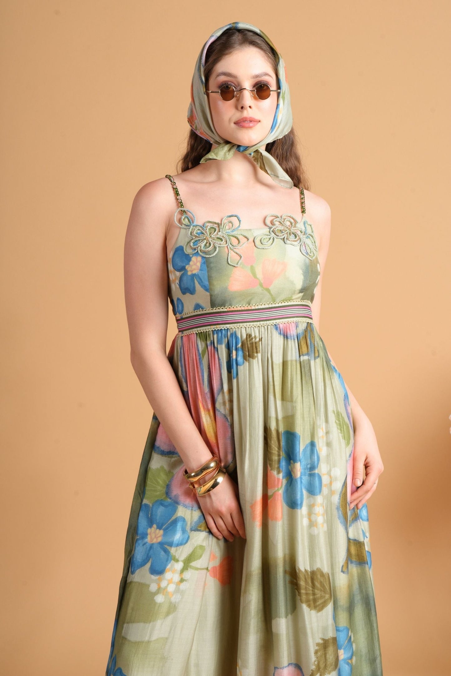 Iris Sage Embellished Ladies Maxi Dress