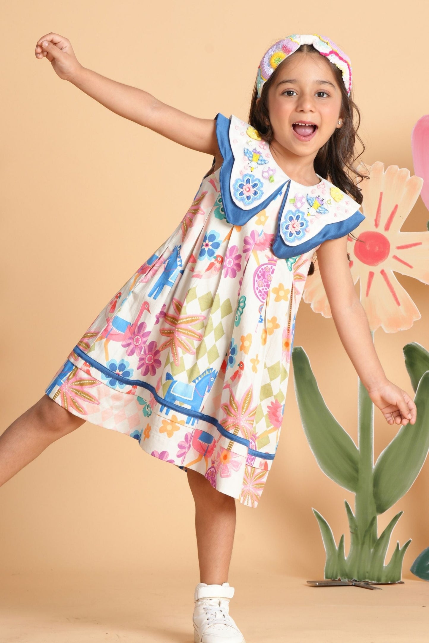 Pony Princess Collared Embellished Dress