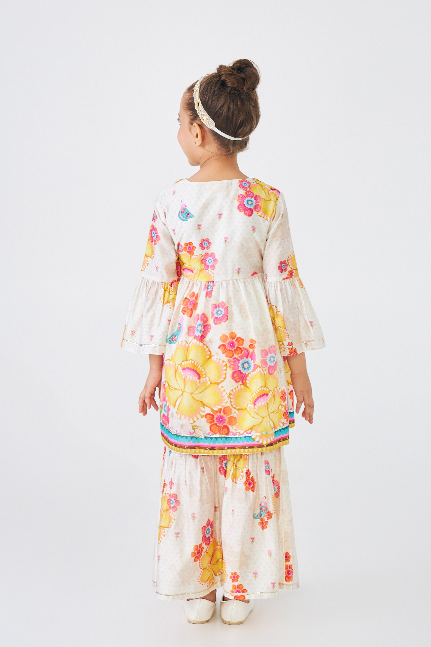 Freya Mustard Embellished Girls Top & Trouser Coord (Set of 2 Pcs)