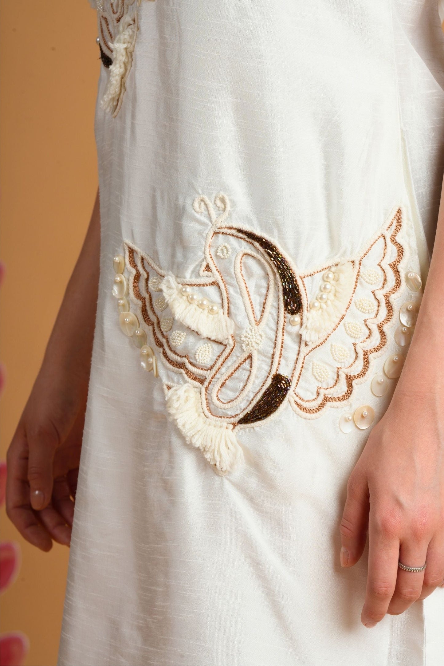 Soraya Ivory Emberoidered Dress