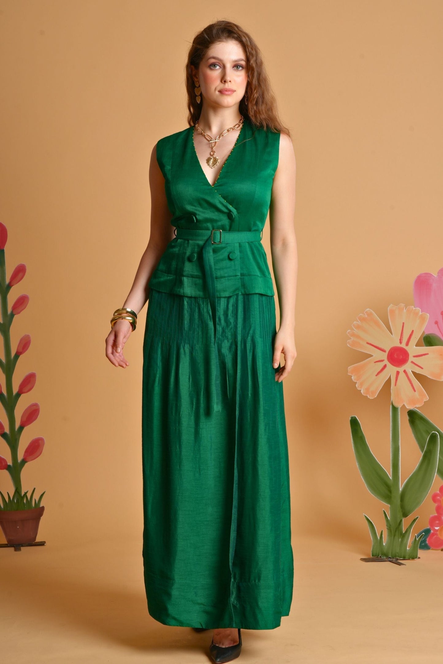 Emera Green Ladies Dress