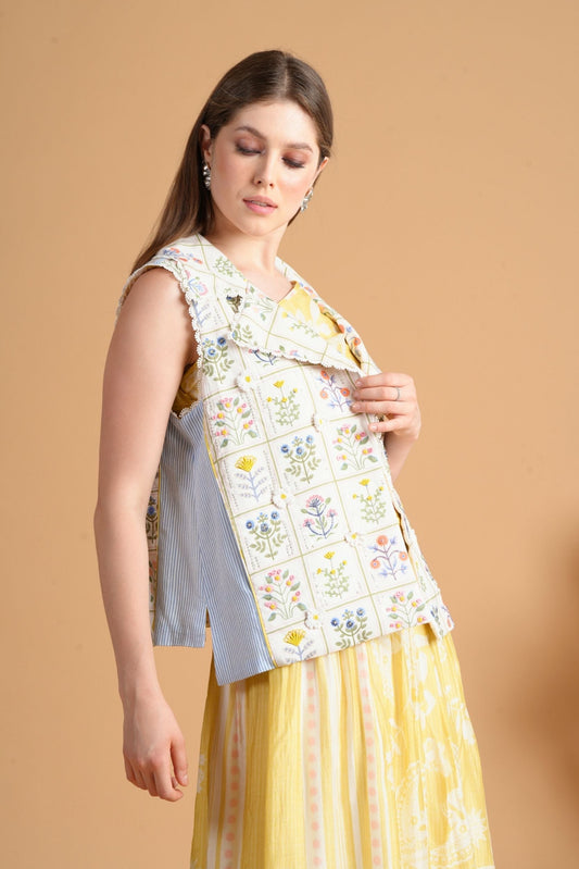 Flora Charm Embellished Jacket (1 Pc)