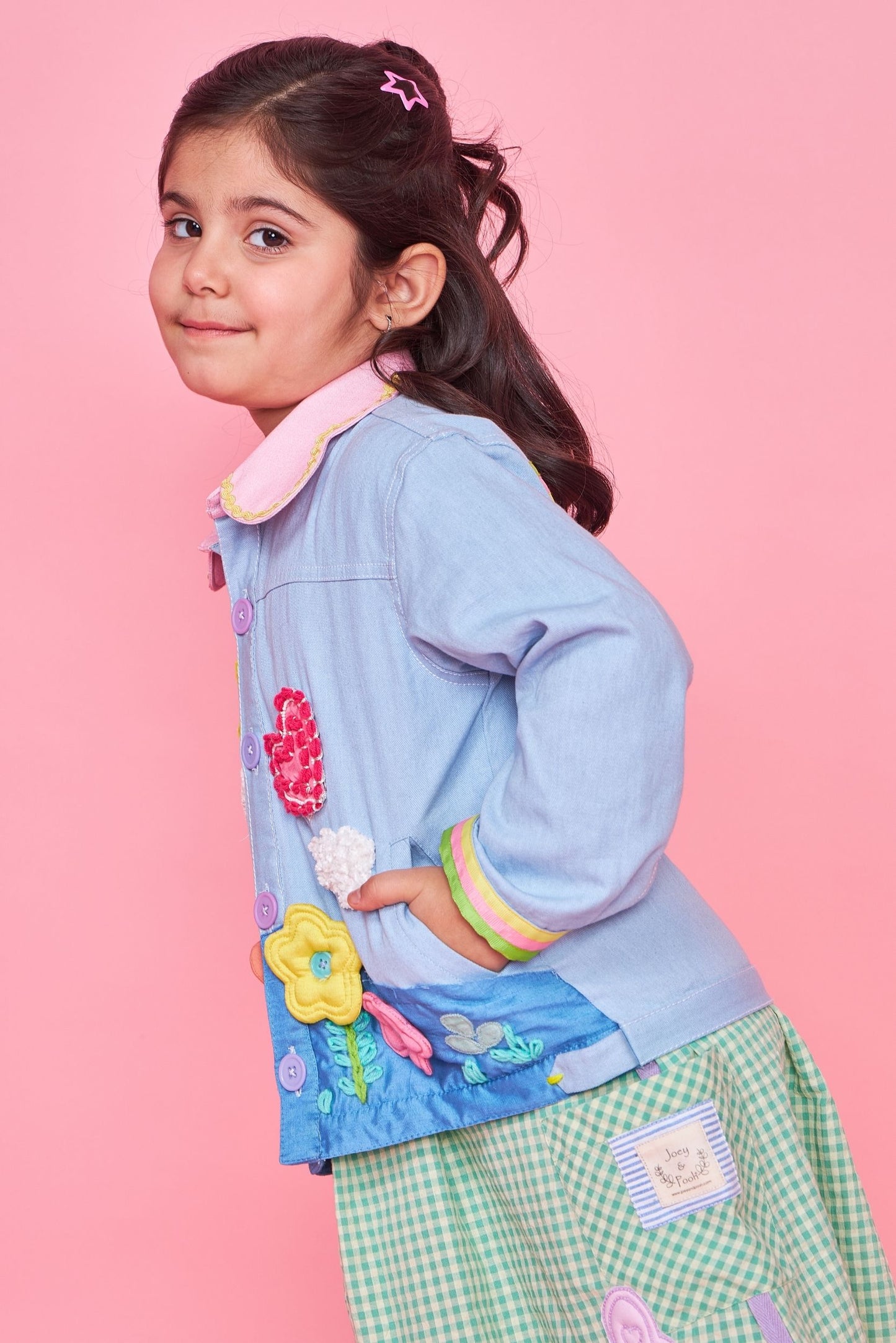 Sunny Sky Embroidered Kids Jacket 1 pc