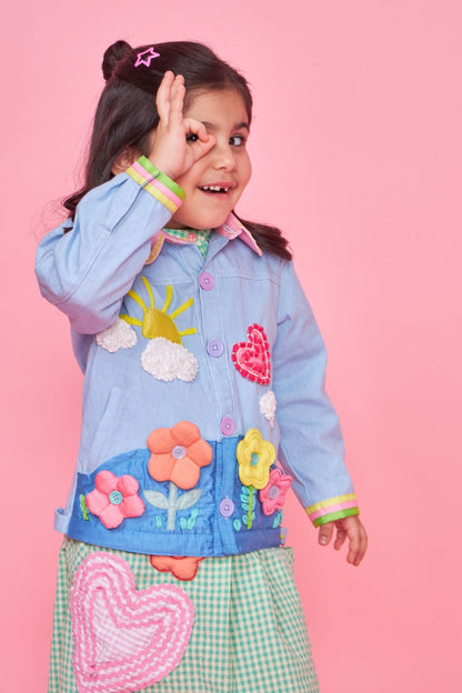 Sunny Sky Embroidered Kids Jacket 1 pc