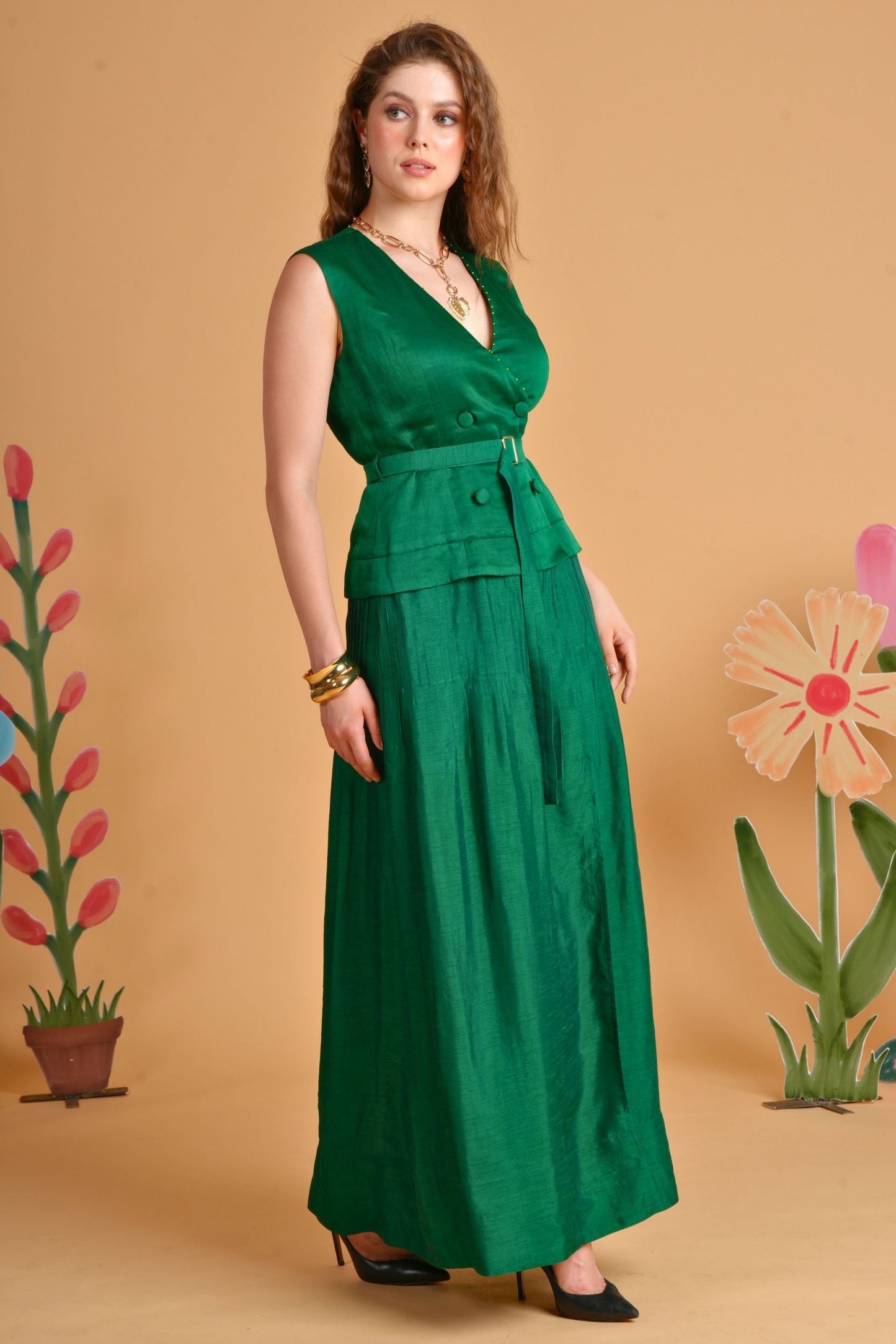 Emera Green Ladies Dress