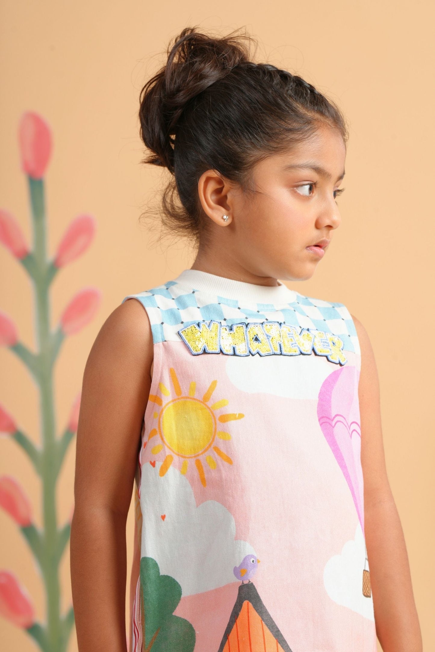My Happy Place Girls Embellished Dress