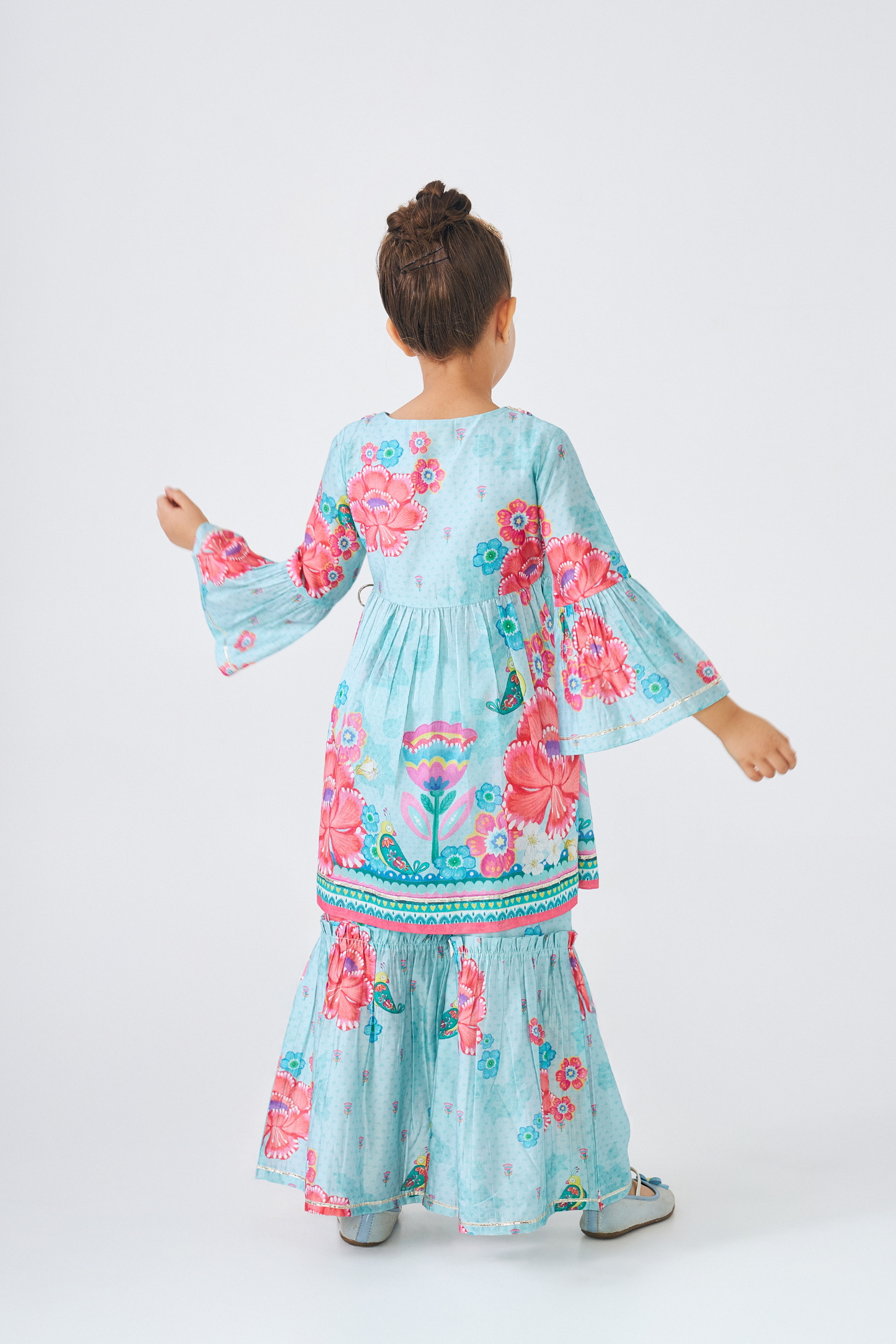 Freya Sage Embellished Girls Top & Trouser Coord (Set of 2 Pcs)