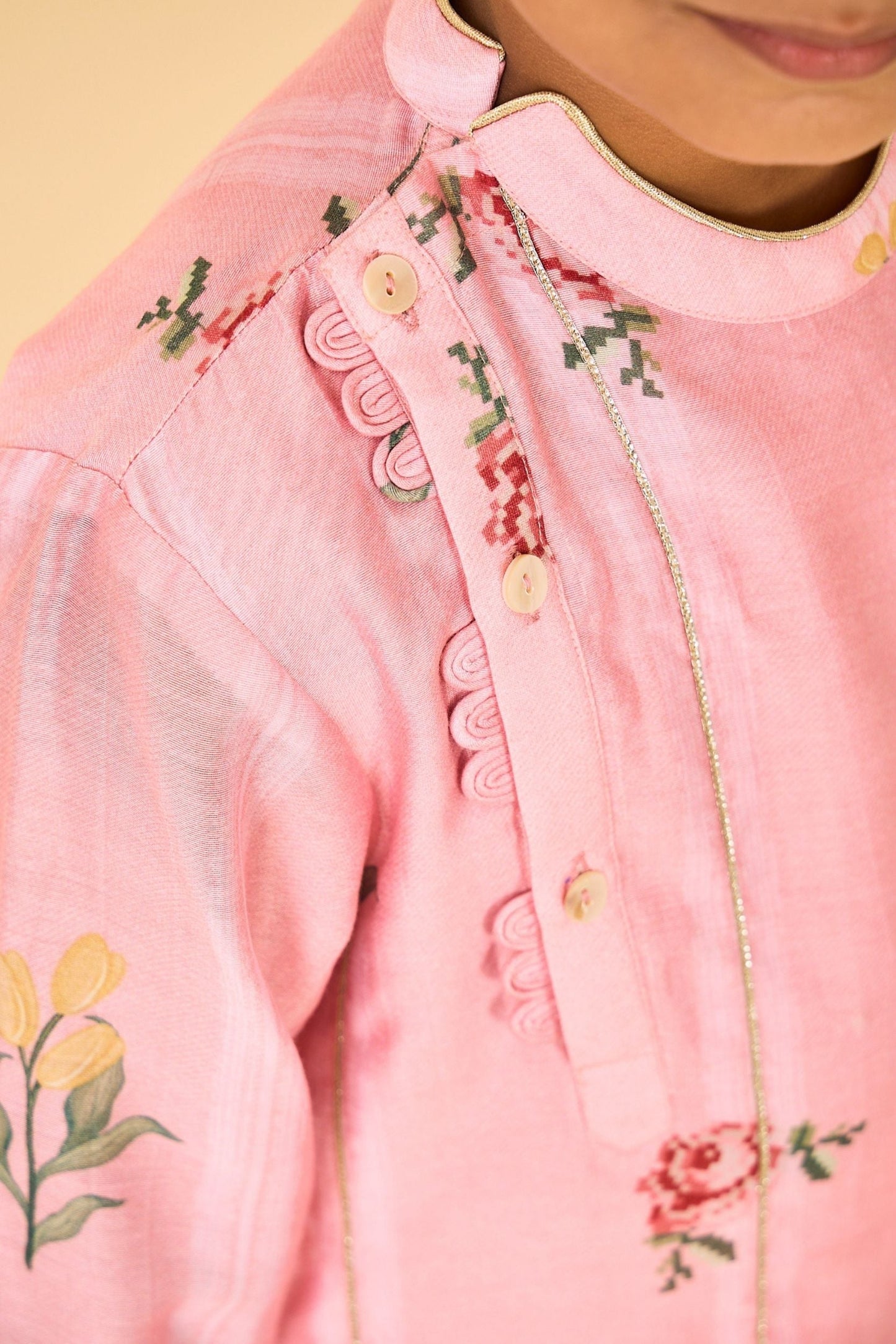 Rose Jaipur Stripes Boys Coord ( 2 Pc Set)