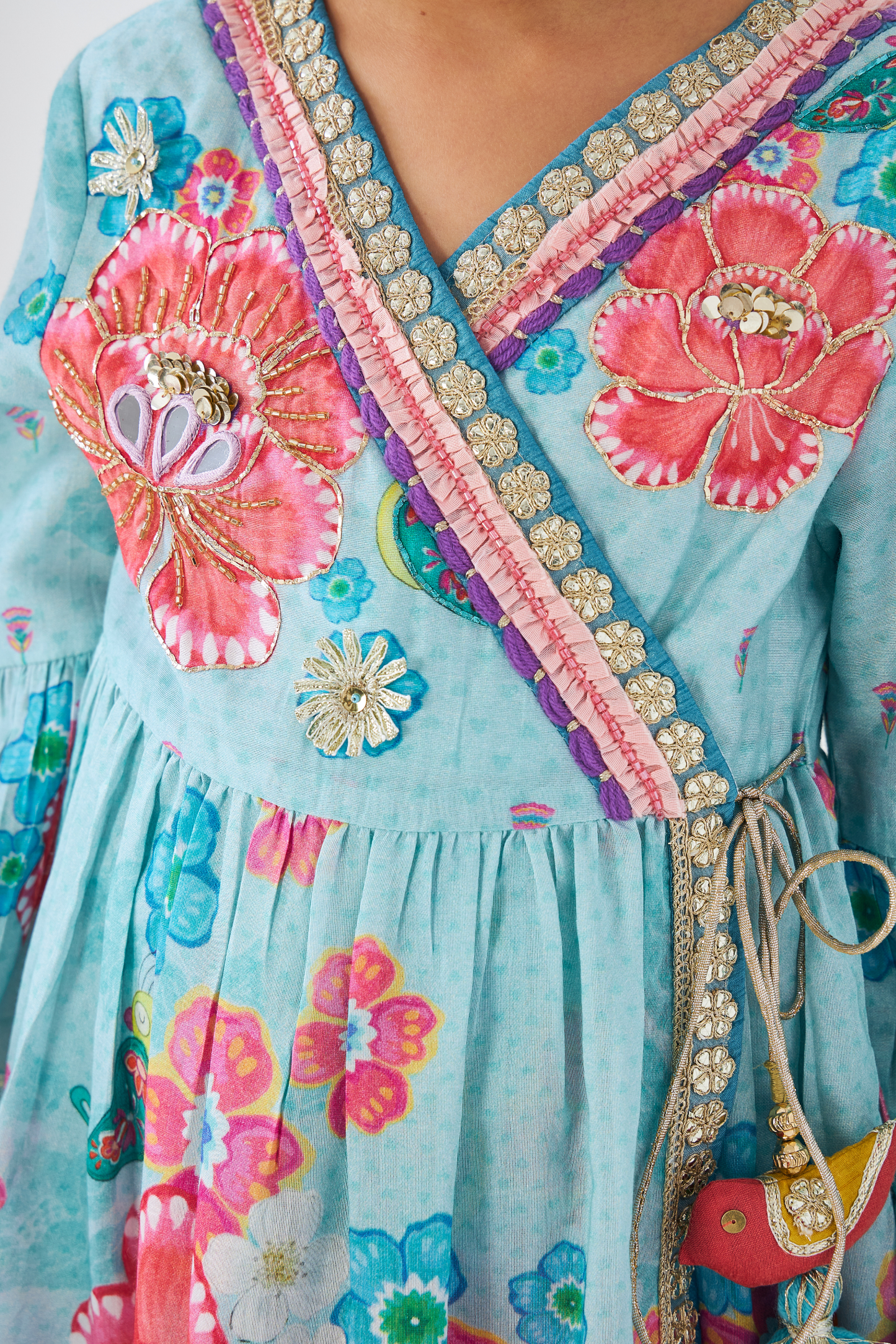 Freya Sage Embellished Girls Top & Trouser Coord (Set of 2 Pcs)