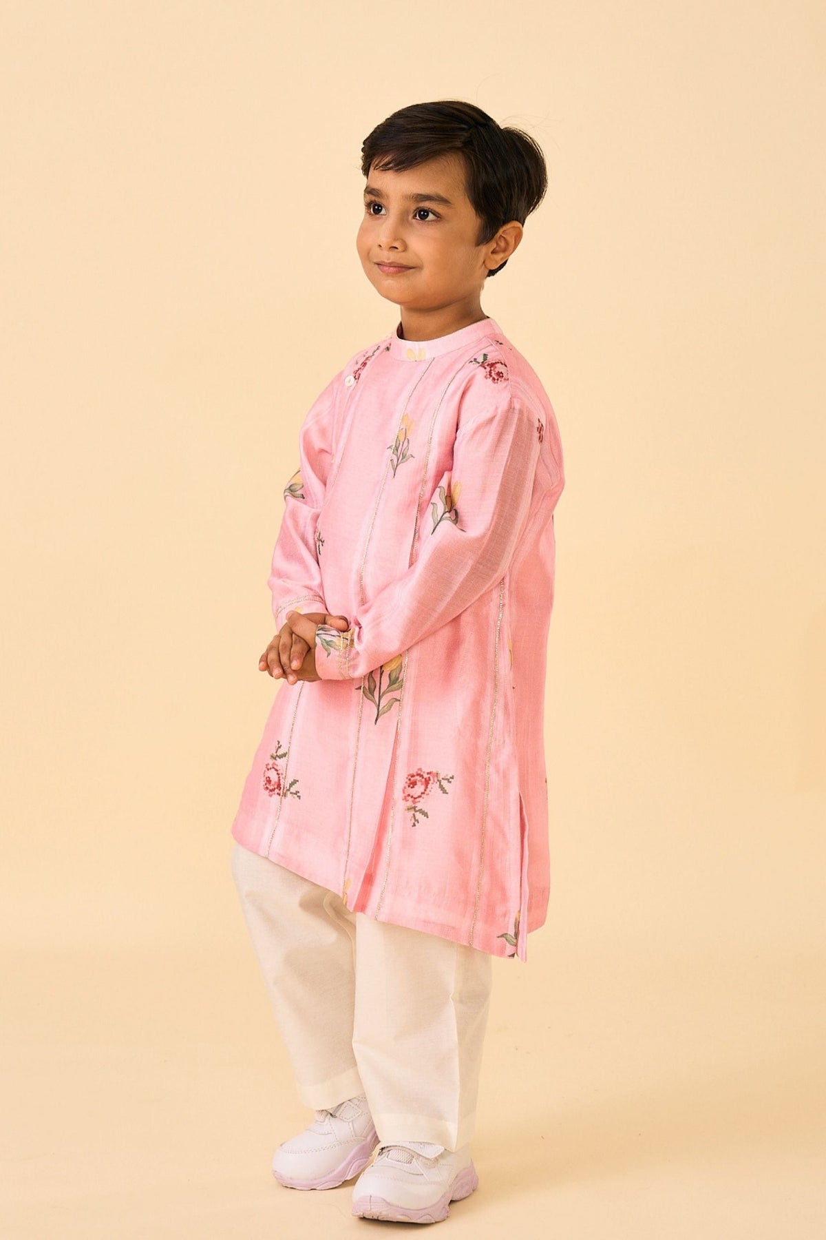 Rose Jaipur Stripes Boys Coord ( 2 Pc Set)