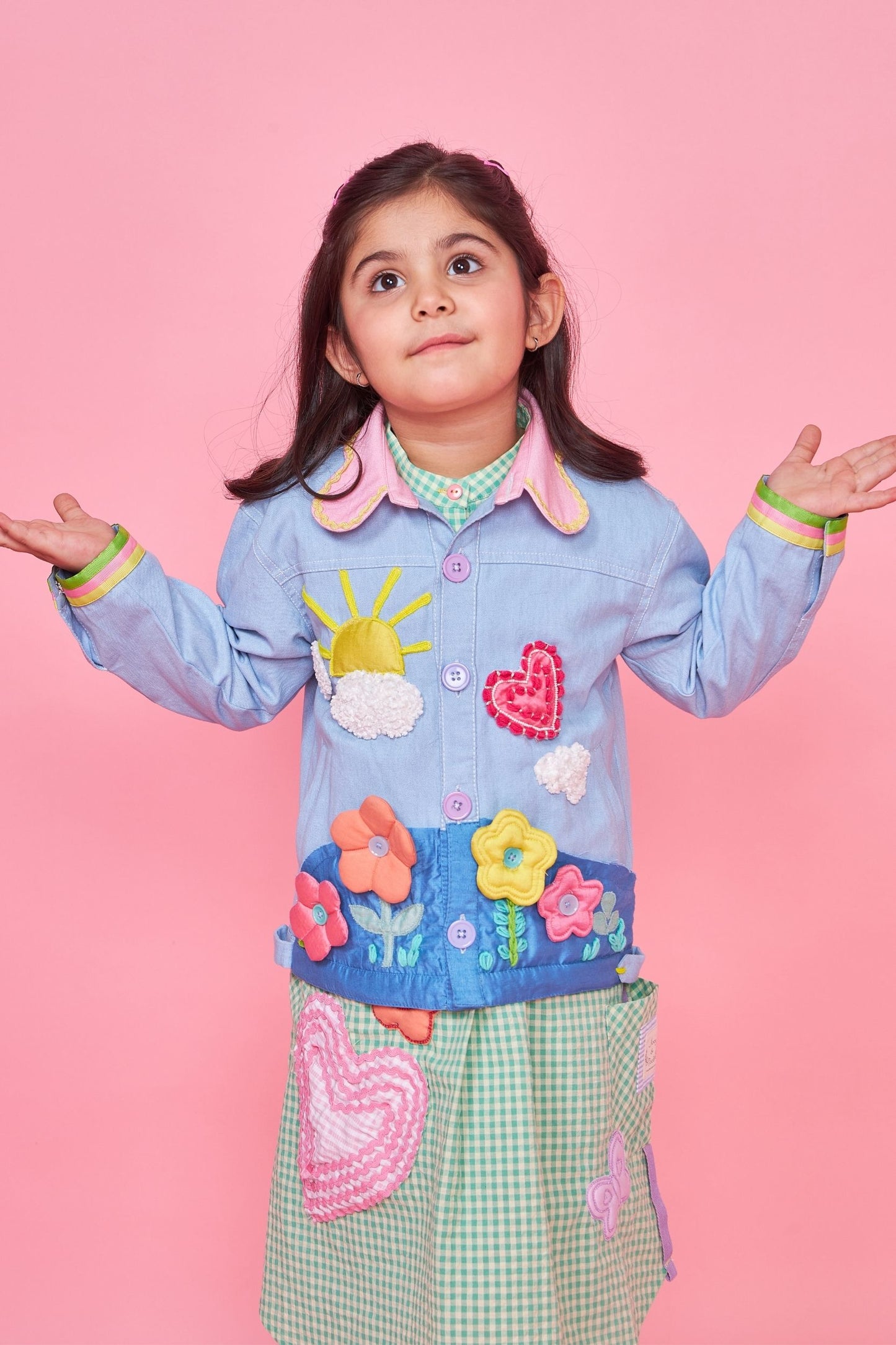 Sunny Sky Embroidered Kids Jacket 1 pc