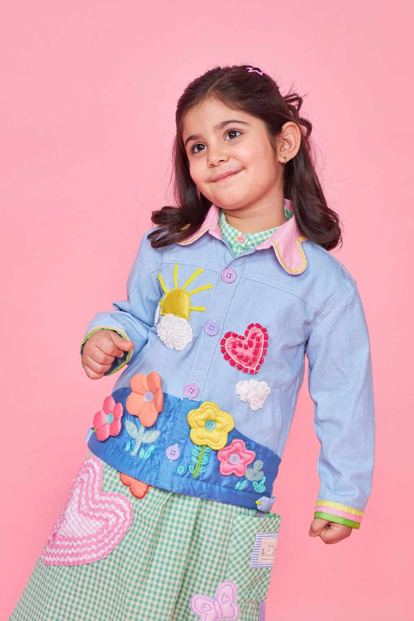 Sunny Sky Embroidered Kids Jacket 1 pc
