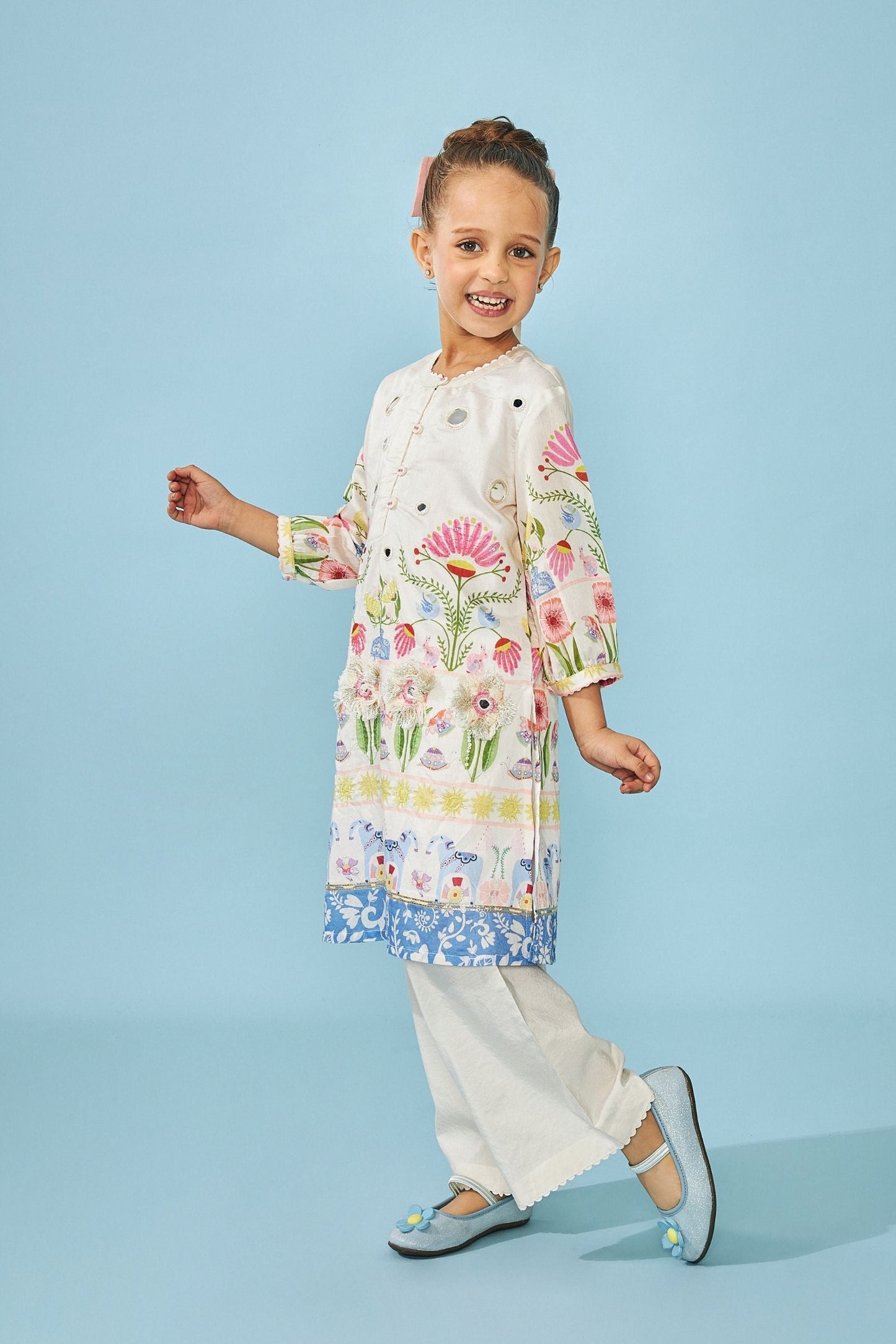 Dala Girls Embellished Tunic Trouser Coord (2 pc set)