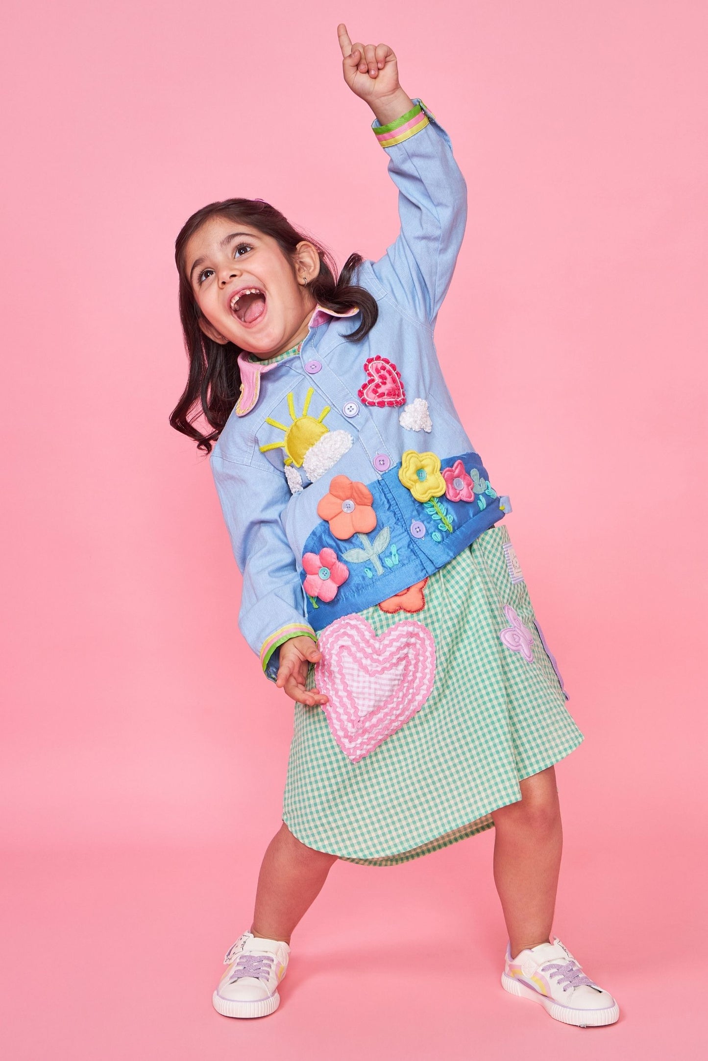 Sunny Sky Embroidered Kids Jacket 1 pc