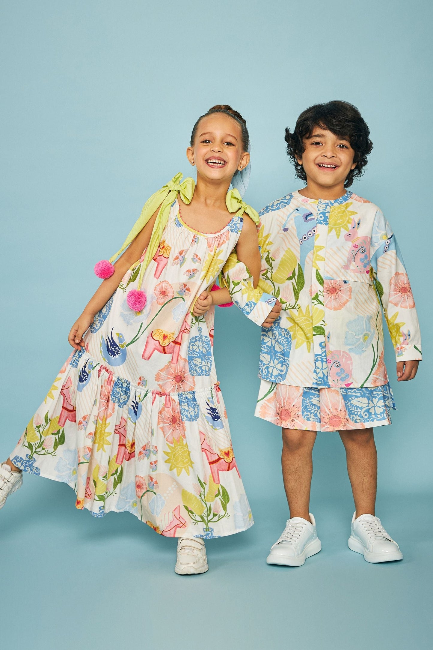 Dala Printed Kids Maxi Dress Bloom - Boy & Girl