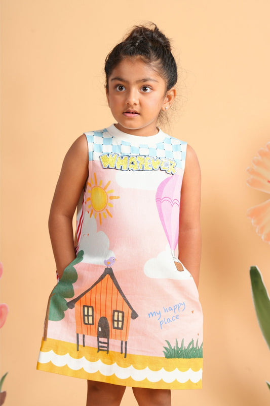 My Happy Place Girls Embellished Dress