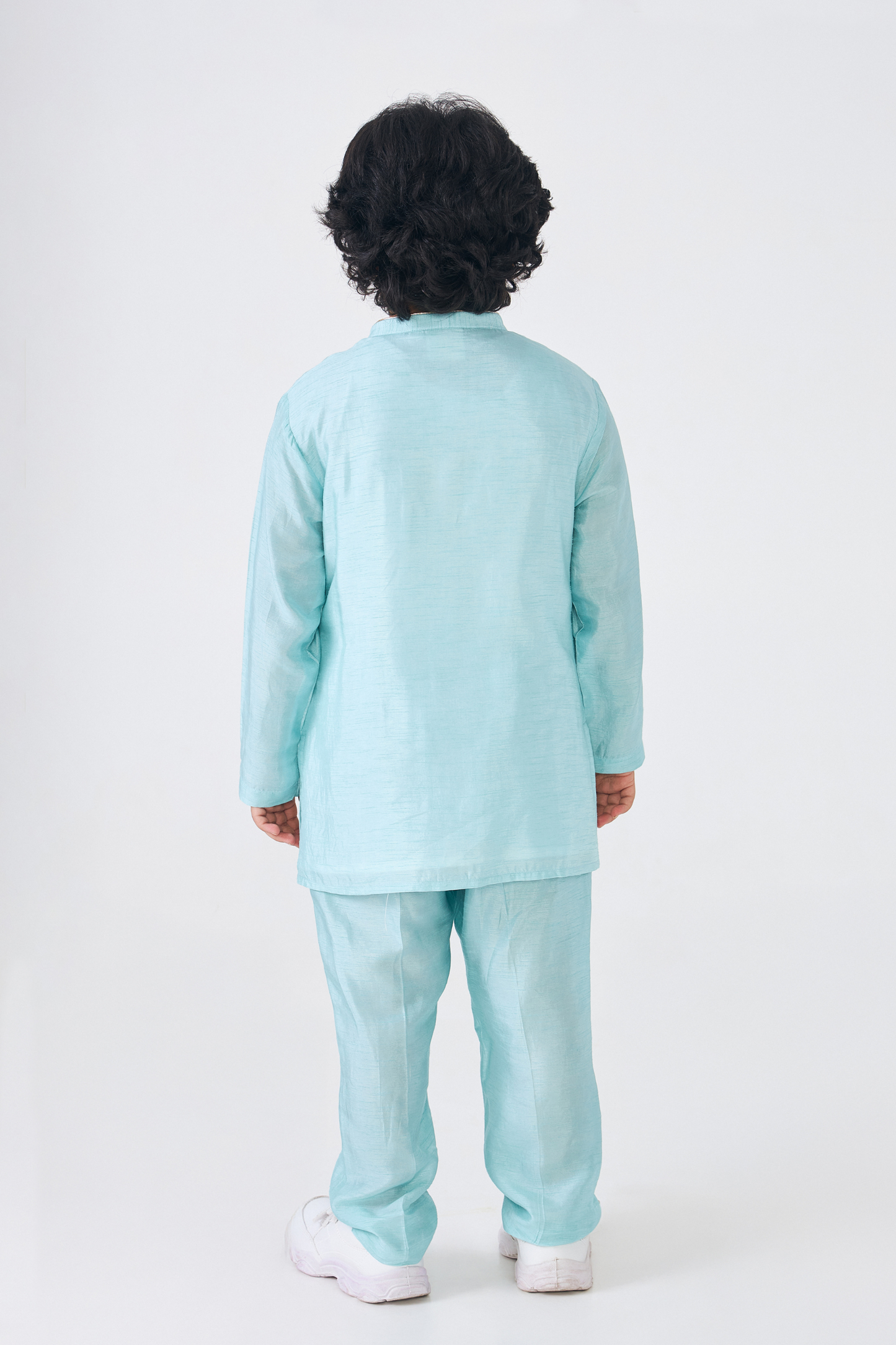 Freya Sage Boys Embellished Kurta & Jacket (Set of 3 Pcs)