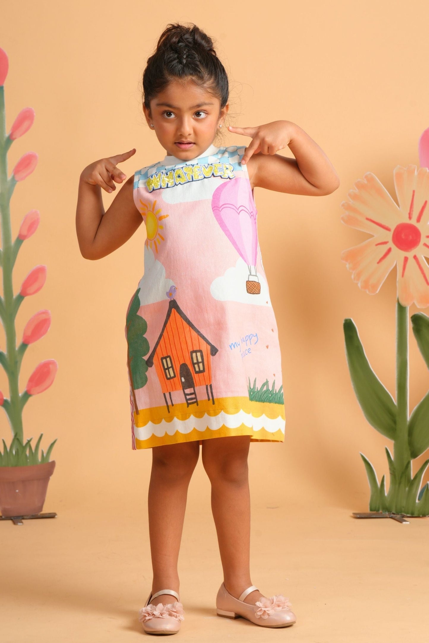 My Happy Place Girls Embellished Dress