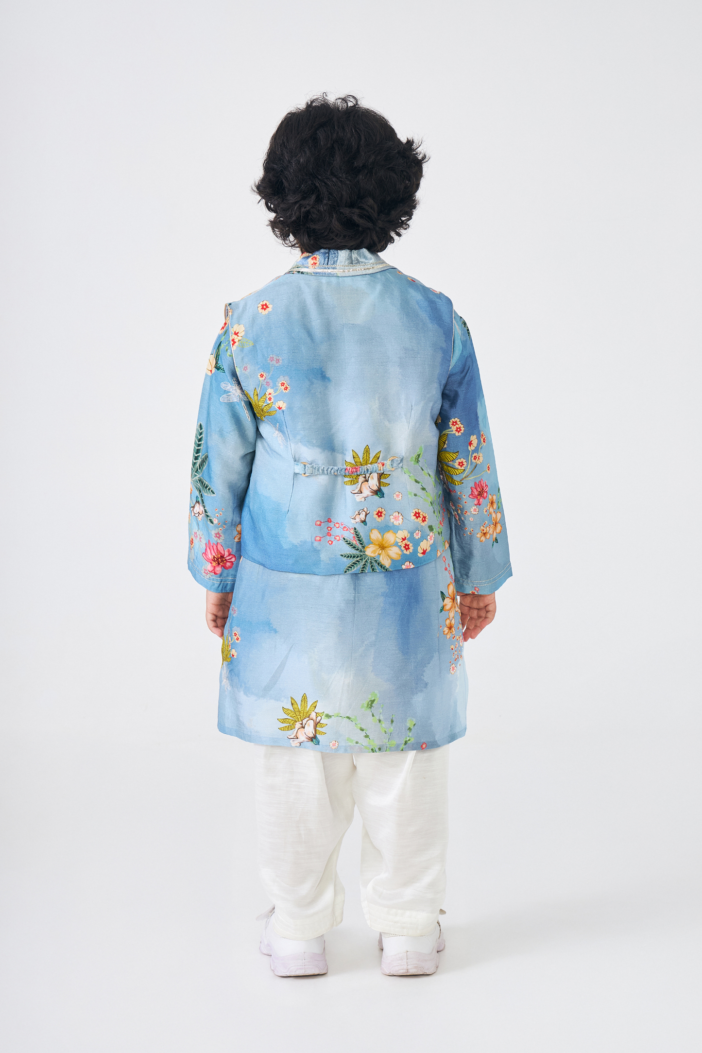 Clea Boys Embellished Kurta & Jacket (Set of 3 Pcs)