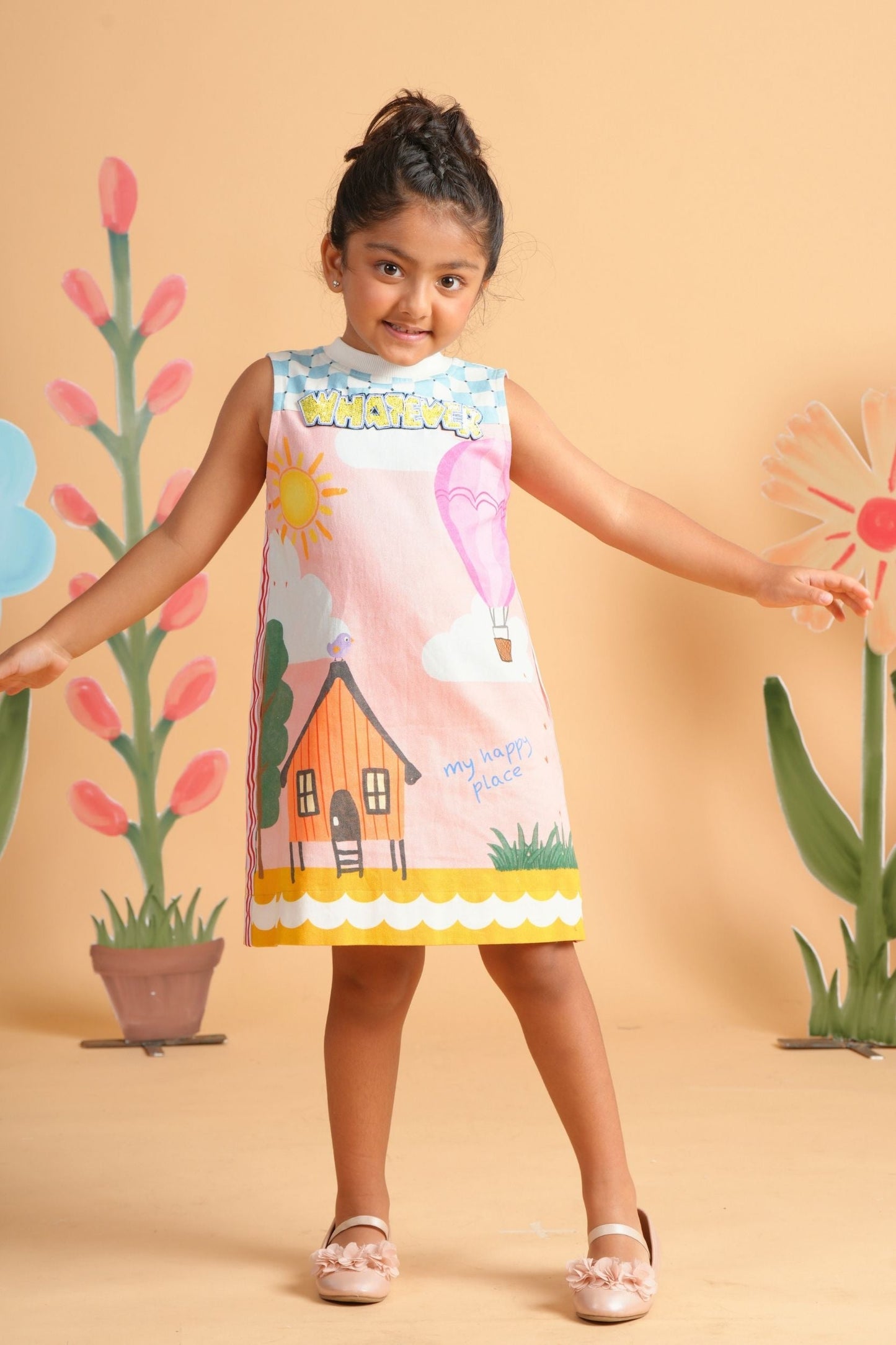 My Happy Place Girls Embellished Dress