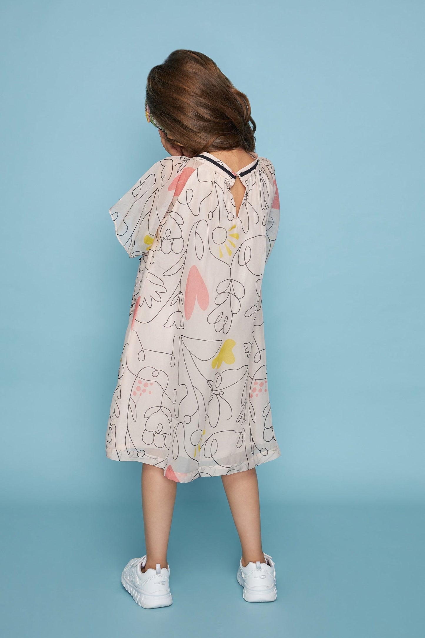 Thea Kids Embellished Bow Dress Bloom