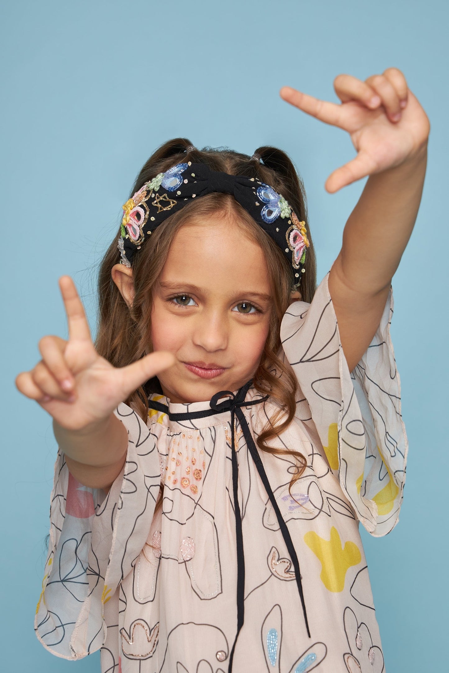 Thea Kids Embellished Bow Dress Bloom