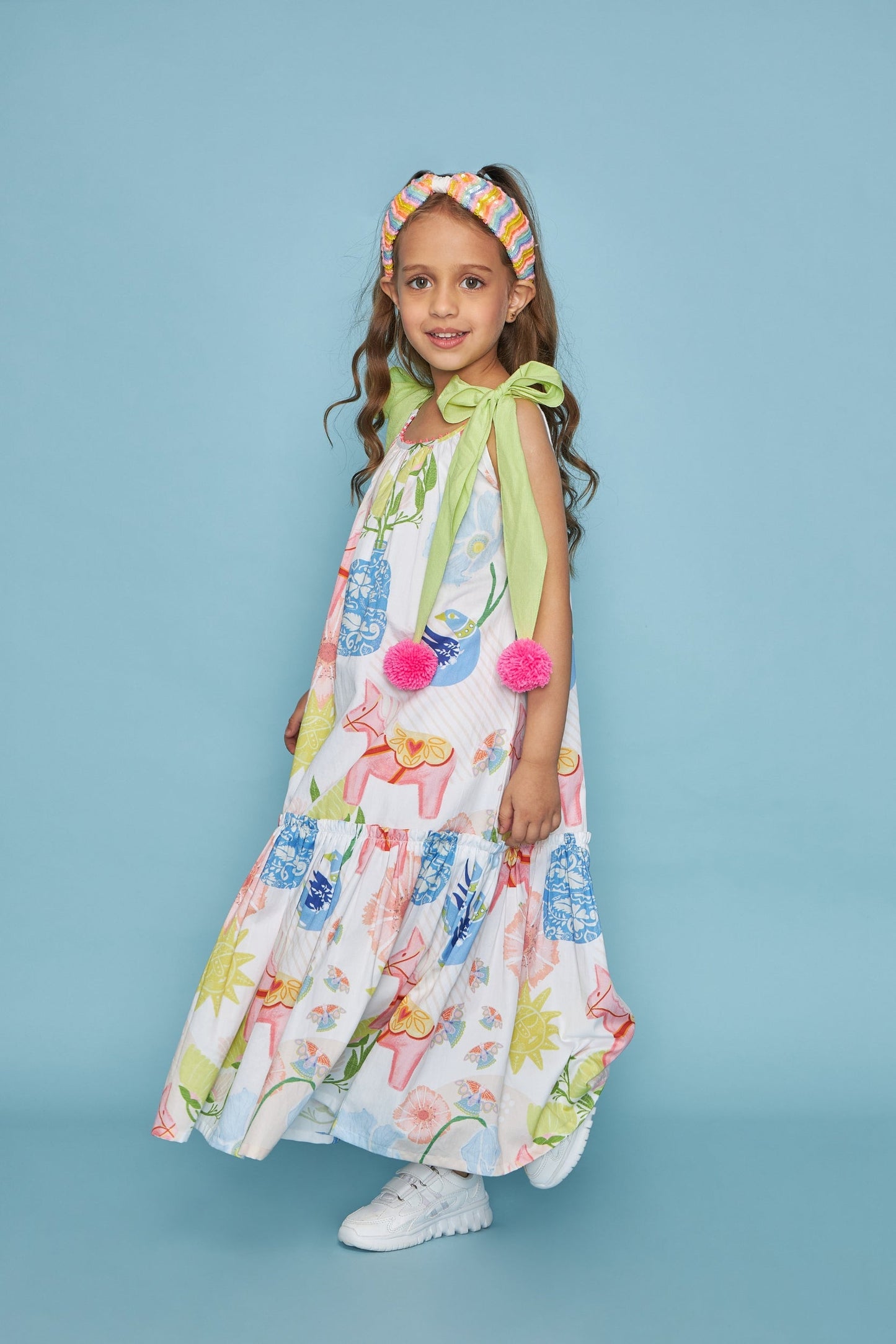 Dala Printed Kids Maxi Dress Bloom - Boy & Girl