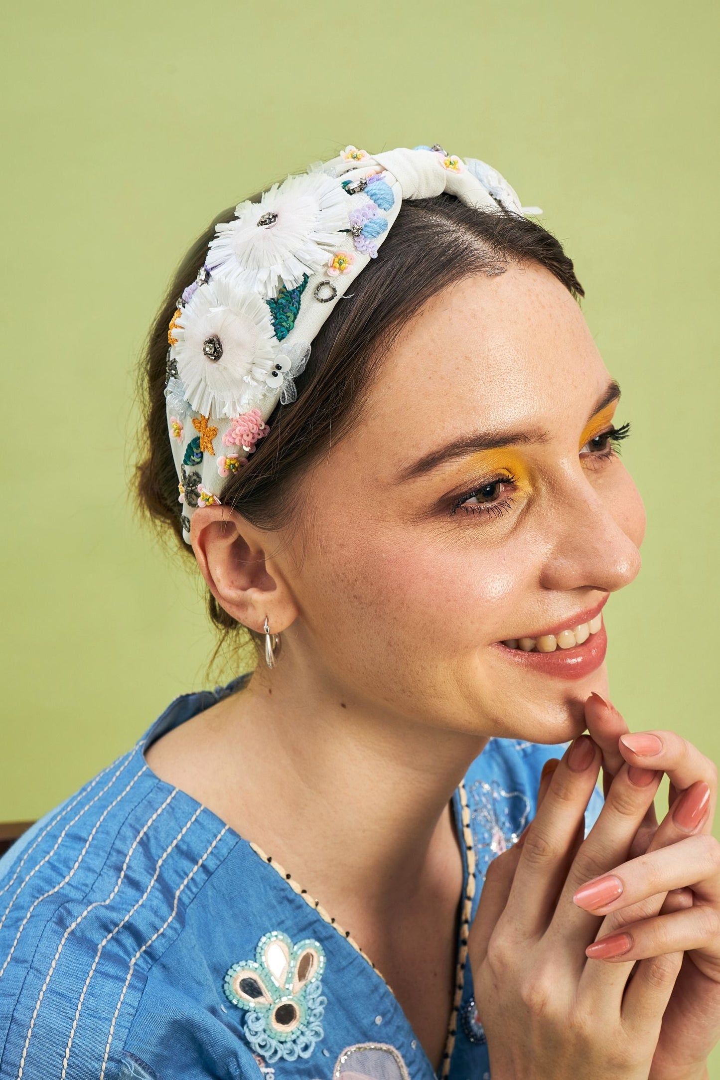 Daphne Hand Embroidered Headband/Hairband - Joey & Pooh