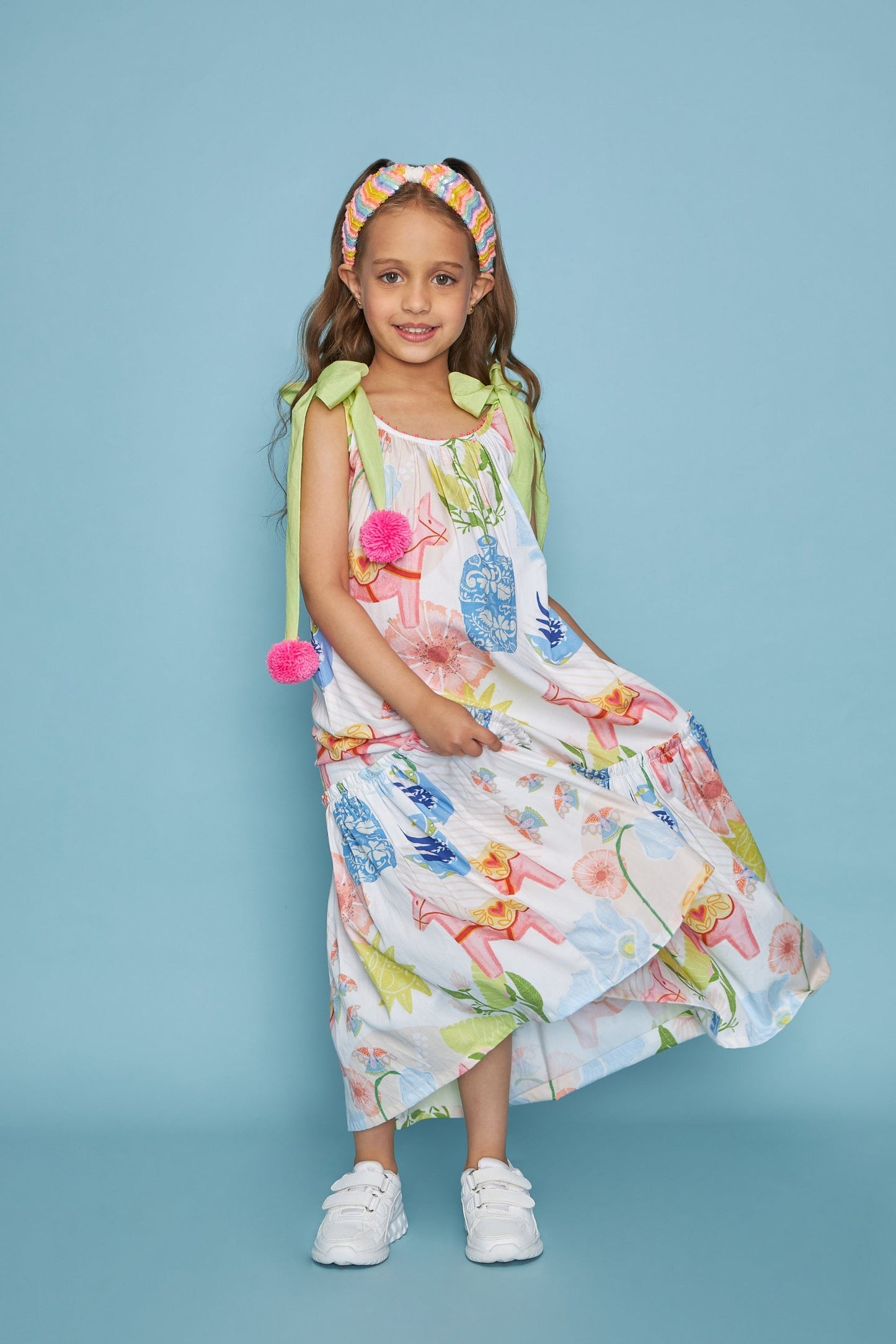 Dala Printed Kids Maxi Dress Bloom - Boy & Girl