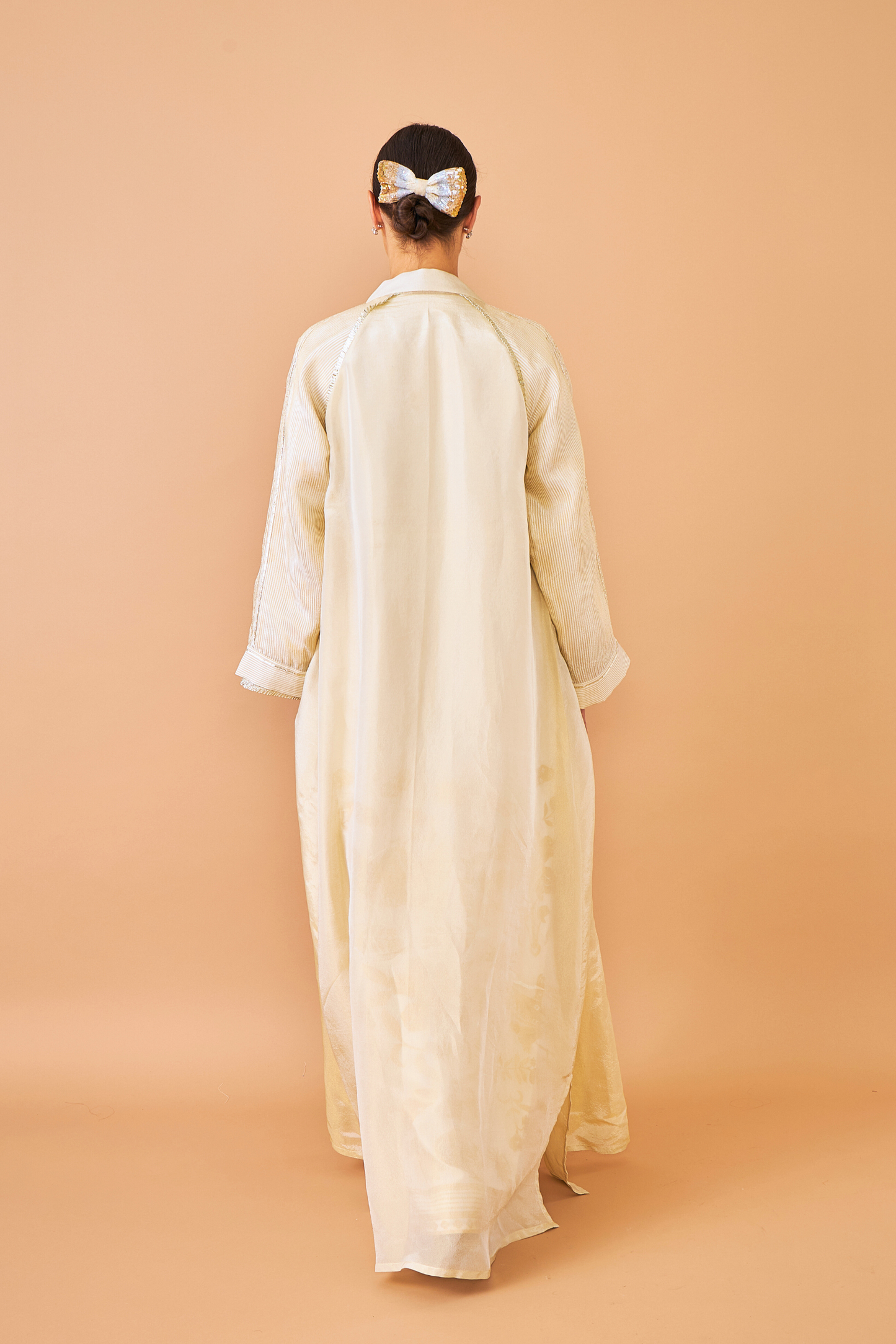 Alba Gold Ladies Coat with Long Dress ( set of 2 pcs)