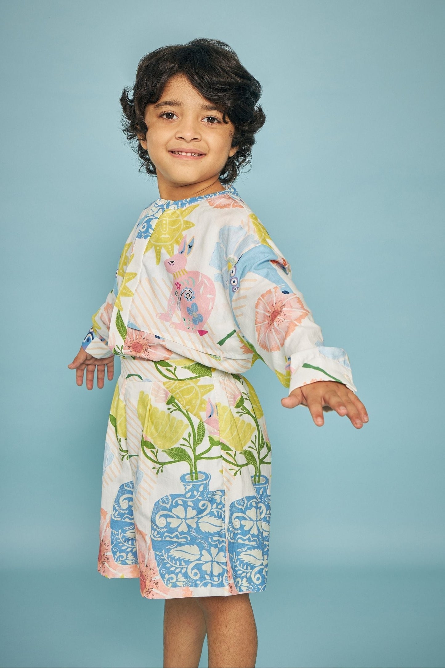 Dala Printed Kids Maxi Dress Bloom - Boy & Girl