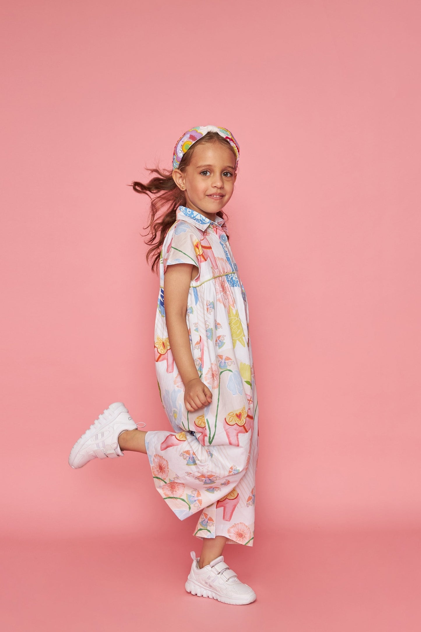 Blooma Kids Dala Cotton Printed Jumpsuit - Joey & Pooh