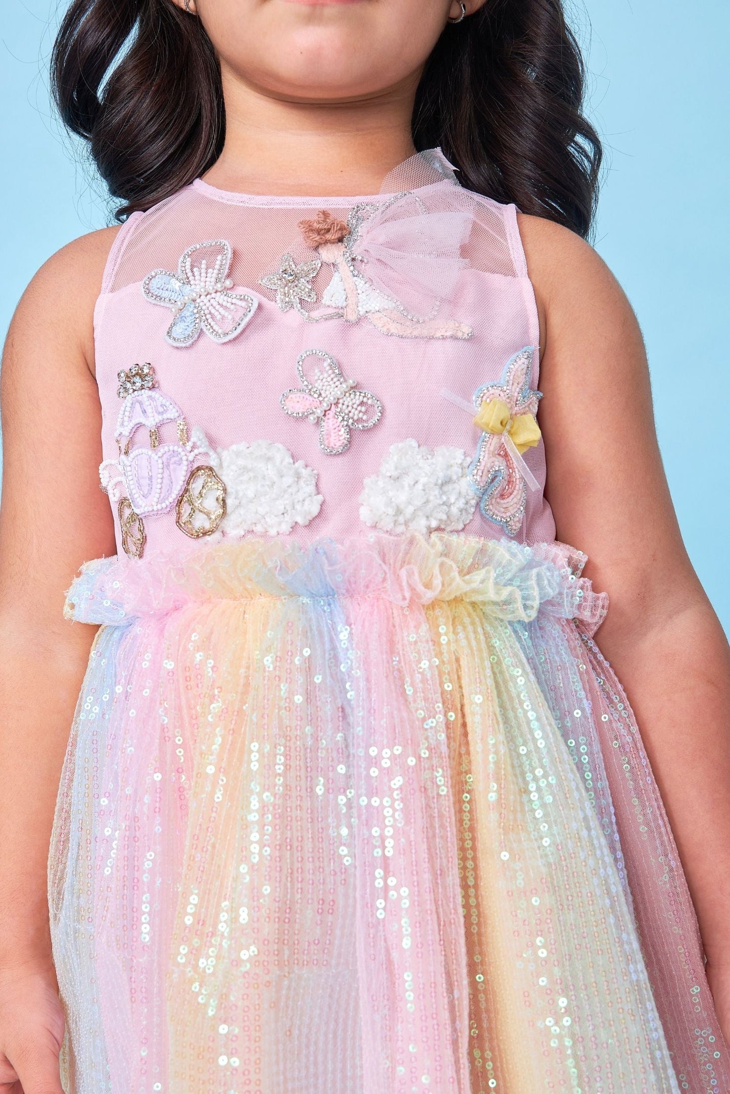 Hazel Fairytale Embellished Kids Dress