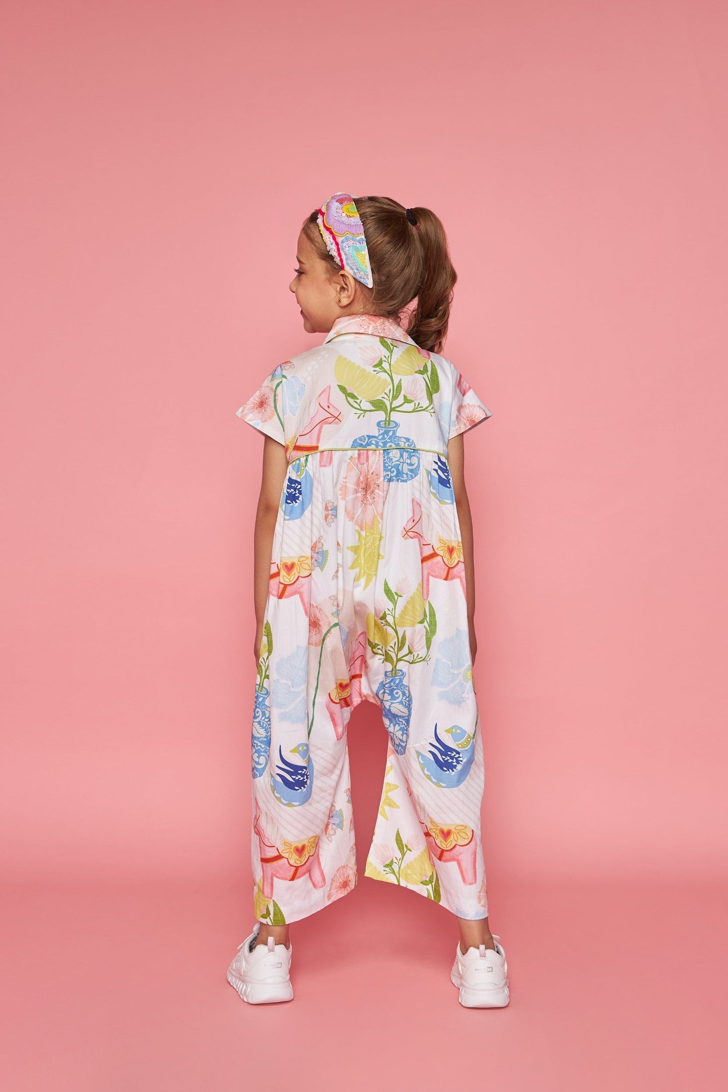 Blooma Kids Dala Cotton Printed Jumpsuit - Joey & Pooh