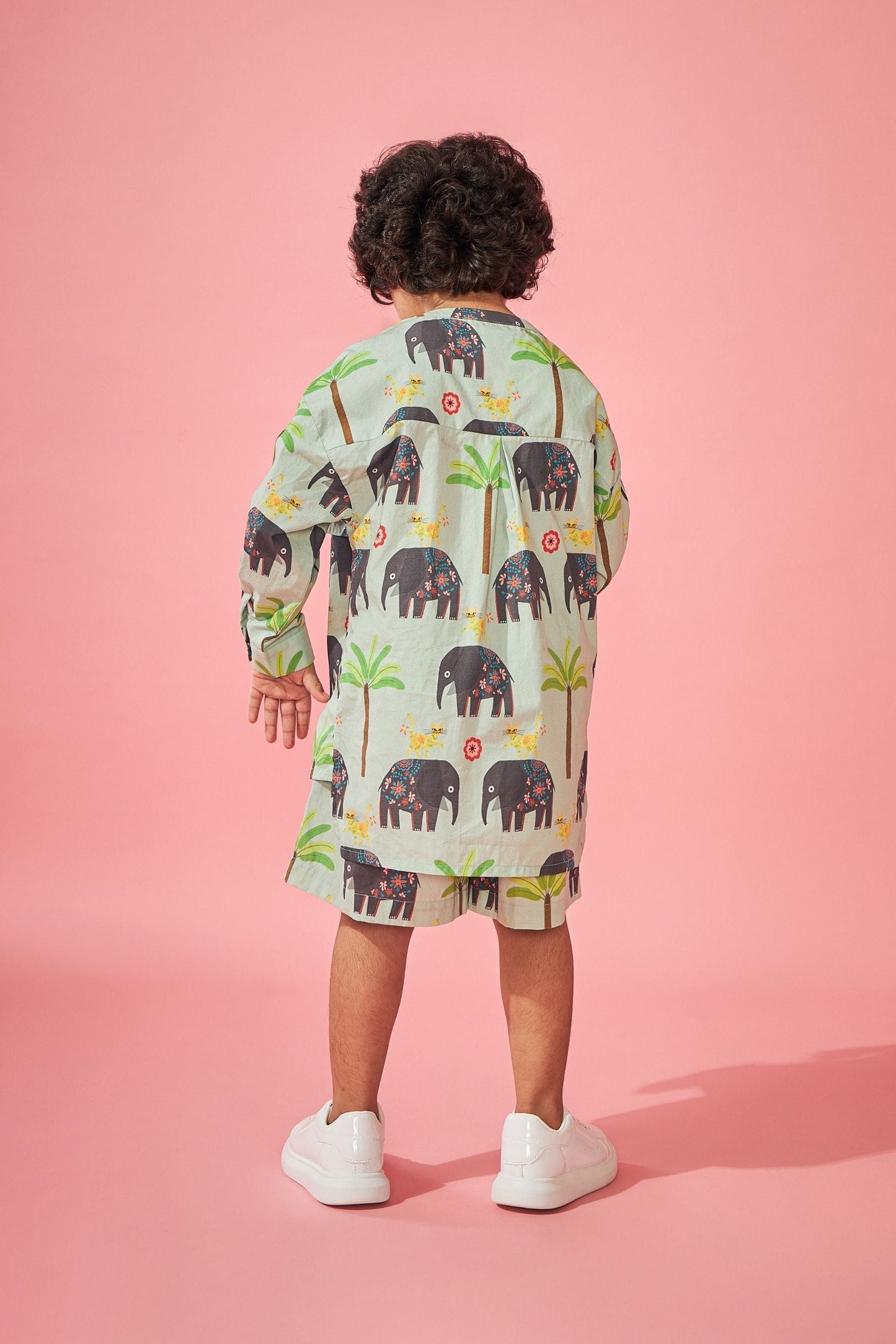 Elephant Boys Shirt & Shorts Coord