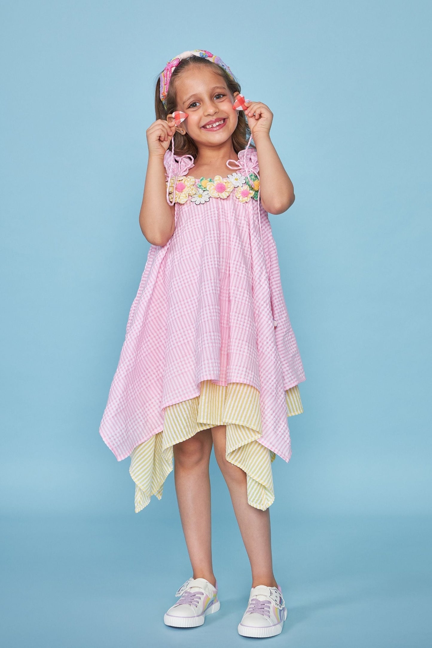 Pink Handkerchief Kids Corsages Dress