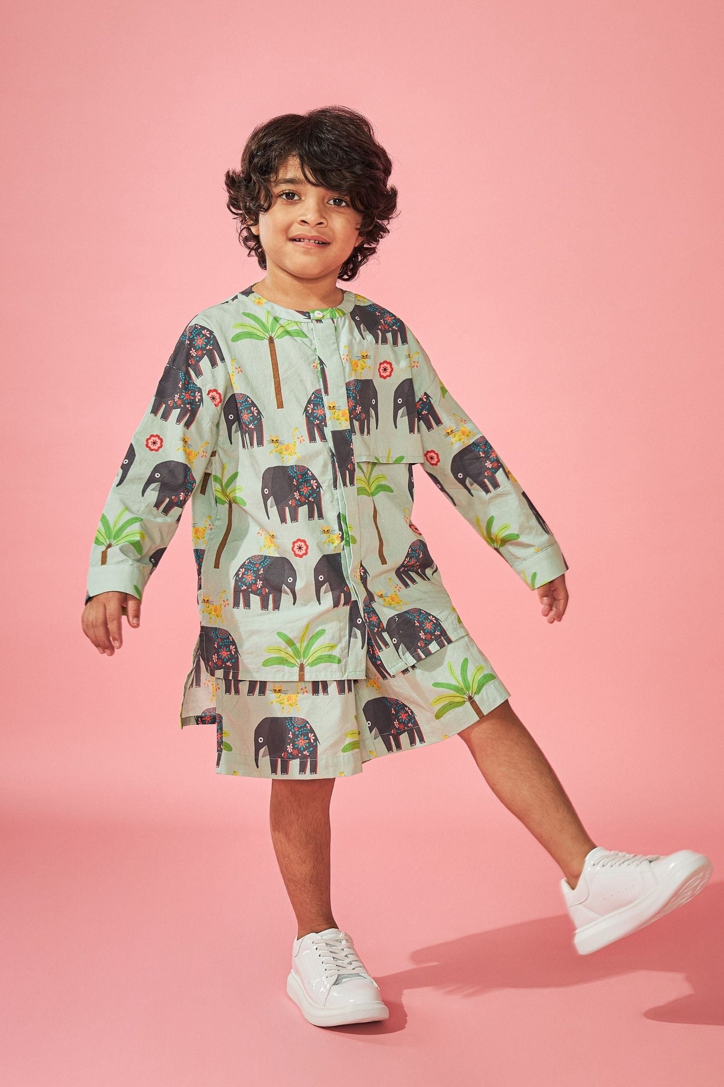 Elephant Boys Shirt & Shorts Coord