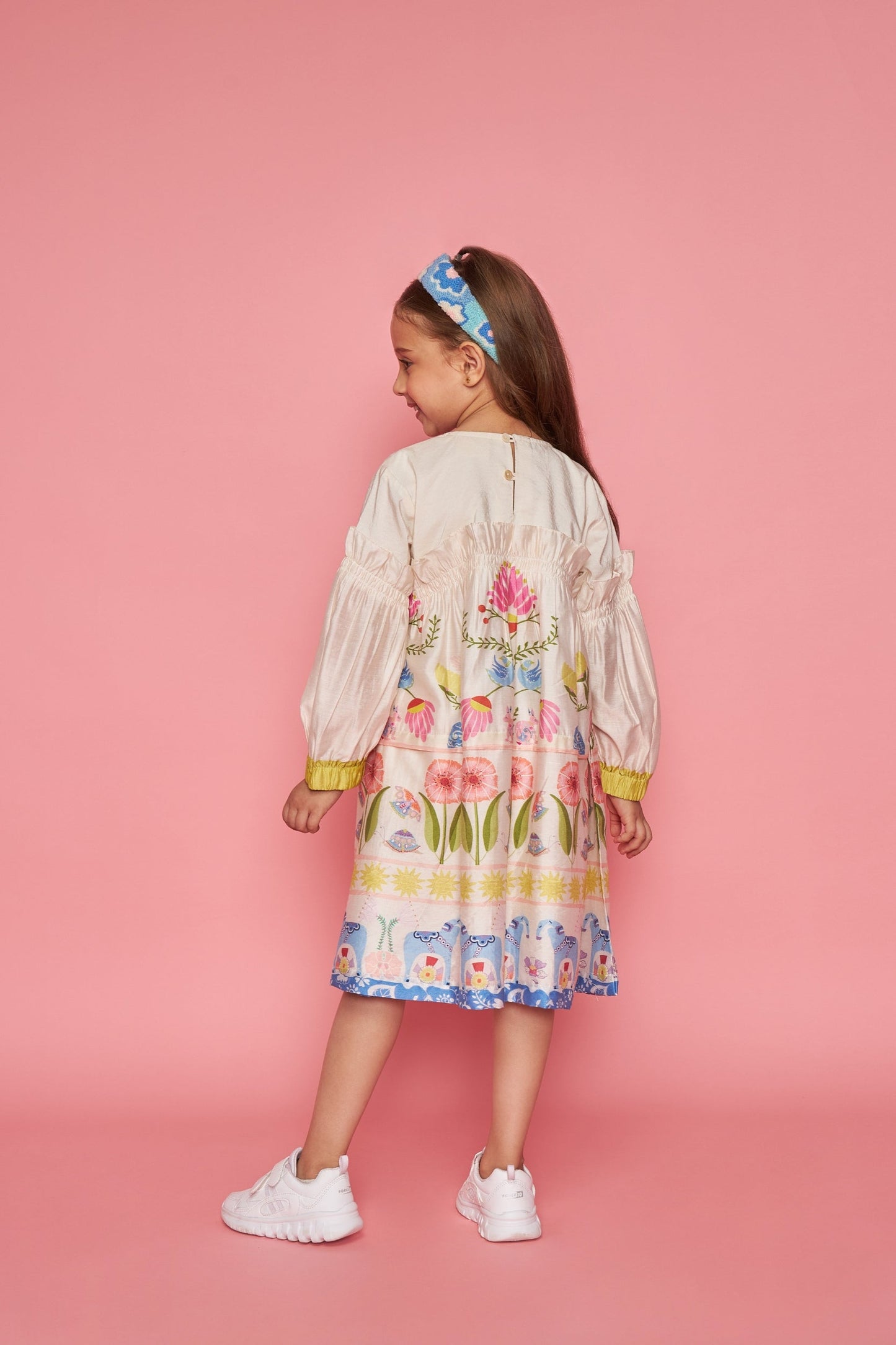 Dala Frill Blooma Kids Hand Embellished Dress - Joey & Pooh