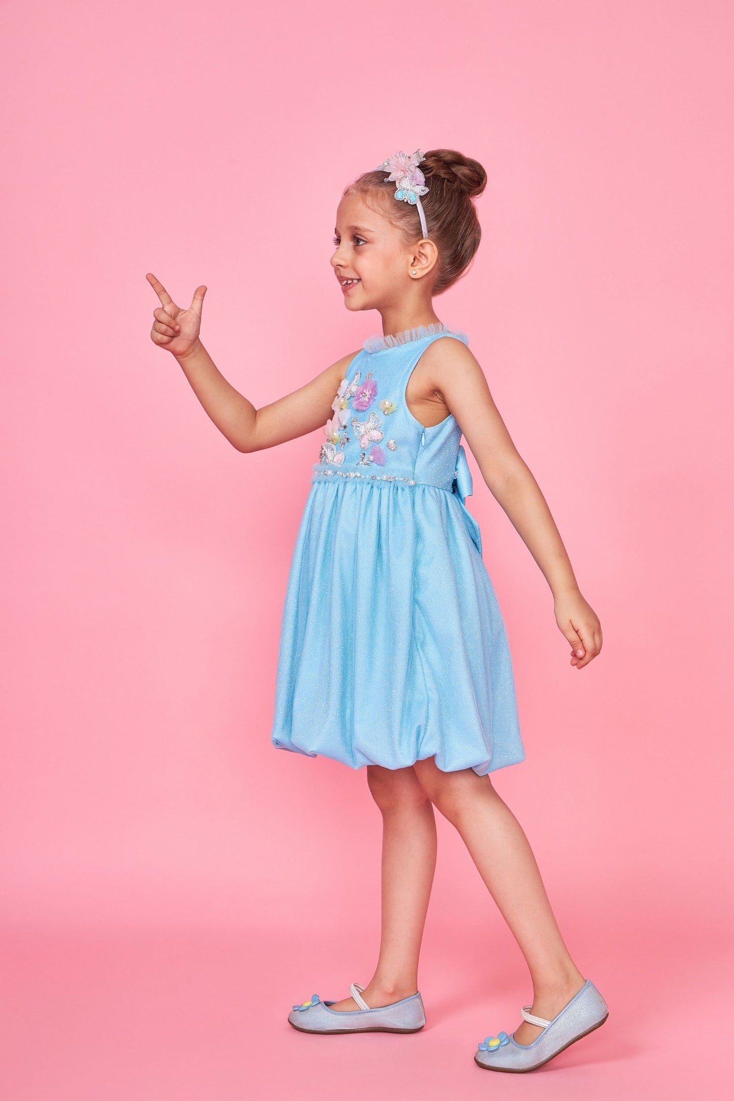 Elsie Embellished Kids Dress