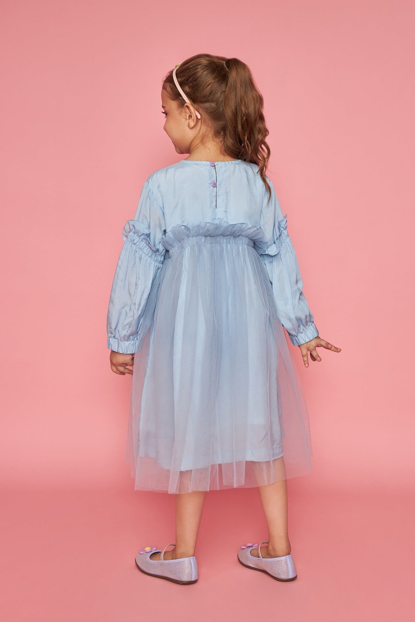 Fairytale Blue Kids Embellished Dress Bloom