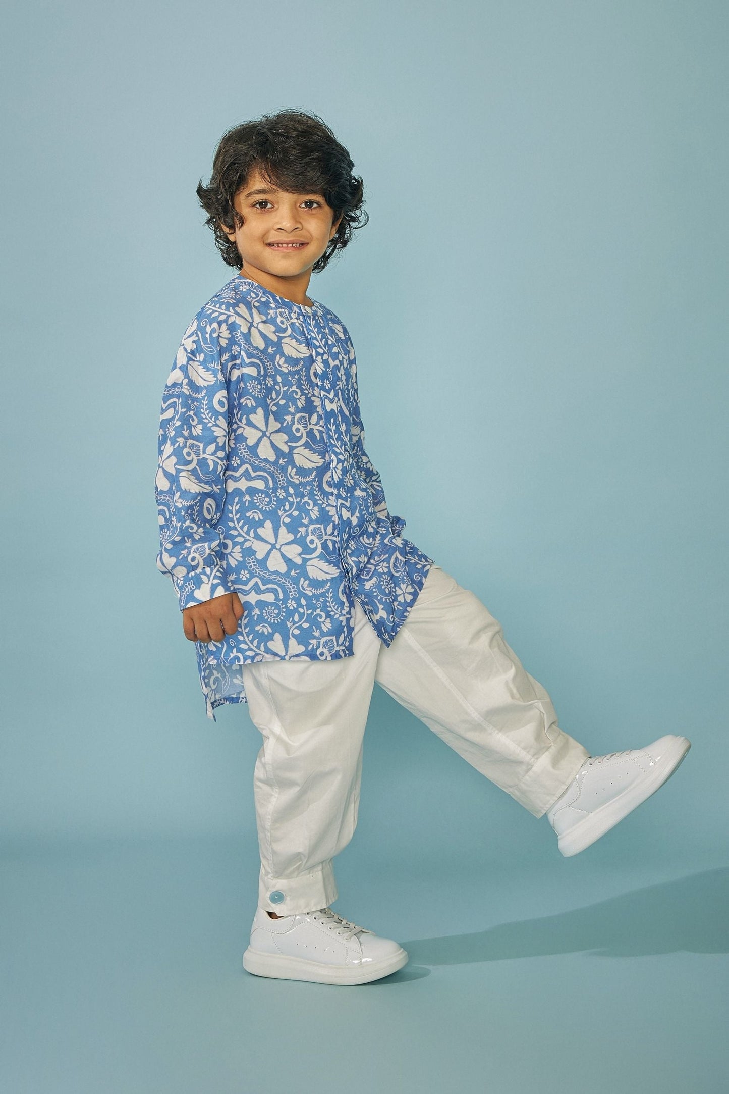 Pottery Blue Boys Shirt Trouser Coord